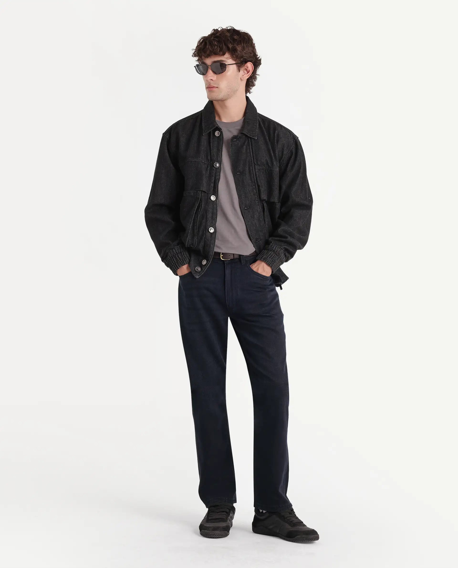 Rare Rabbit Men's Indy 26 Dark Navy Cotton Morris Regular Plain Jeans