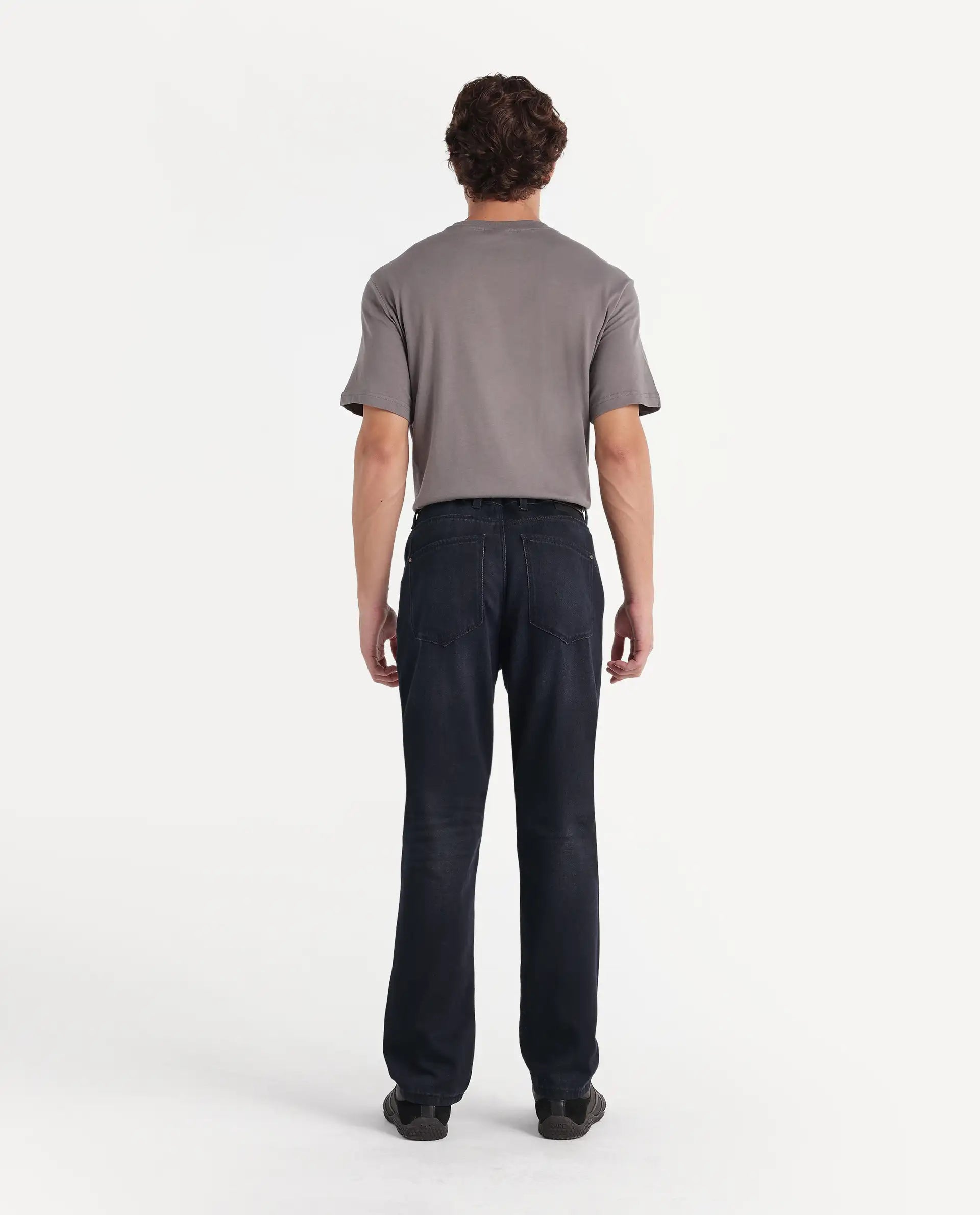 Rare Rabbit Men's Indy 26 Dark Navy Cotton Morris Regular Plain Jeans