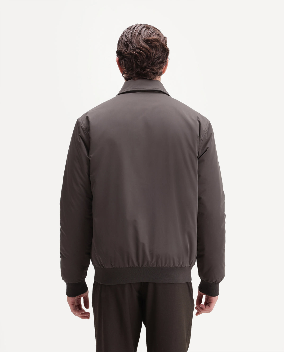 Rare Rabbit Men's Bekh Dusky Brown Polyester Spread Collar Regular Plain Jacket
