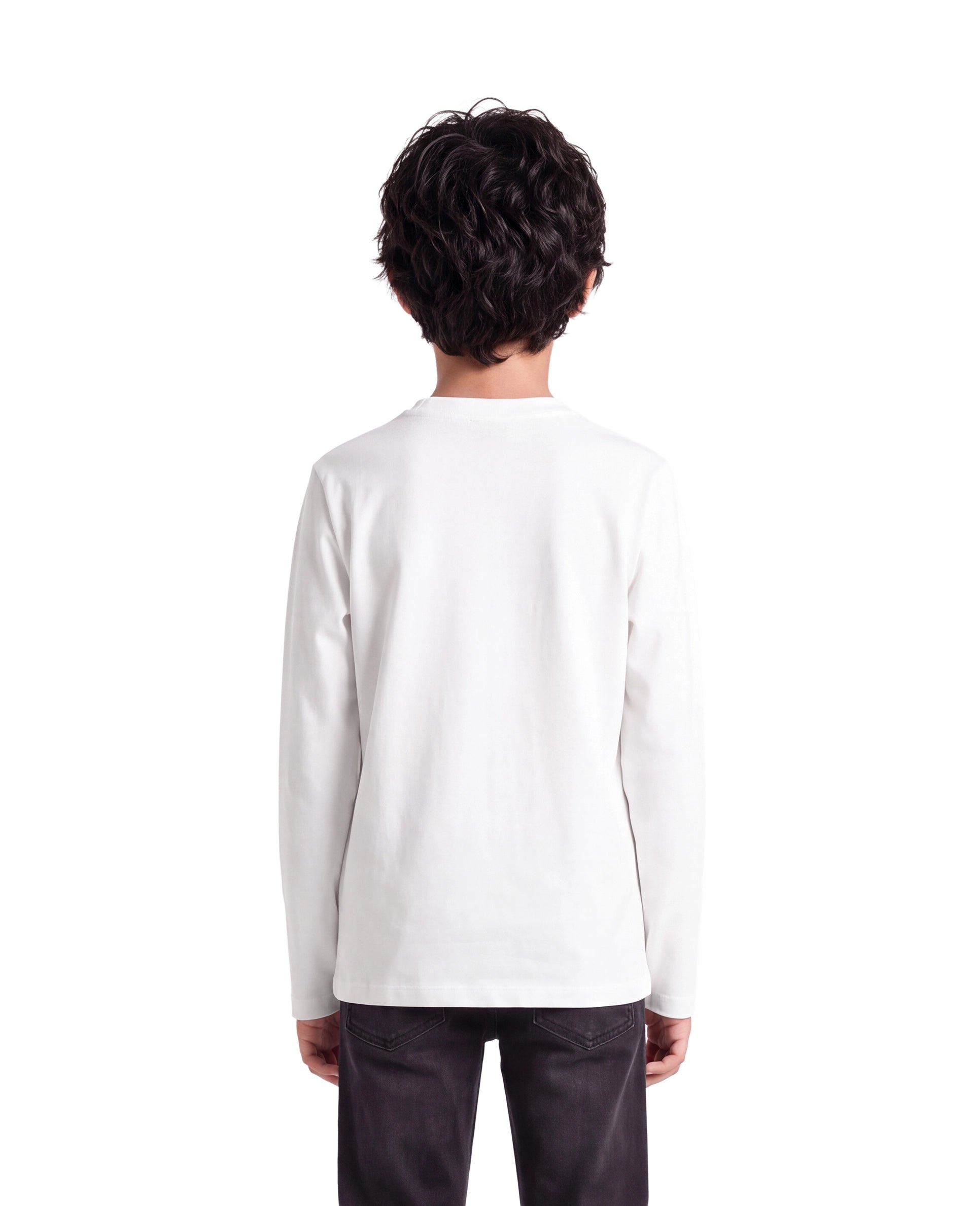 Rare Ones Kids Boet Off White Cotton Fabric Pull-On Regular Fit Graphic Print T-Shirt