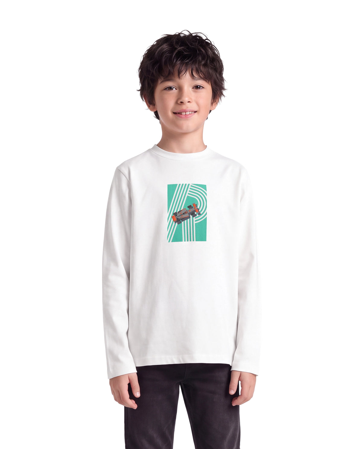 Rare Ones Kids Boet Off White Cotton Fabric Pull-On Regular Fit Graphic Print T-Shirt