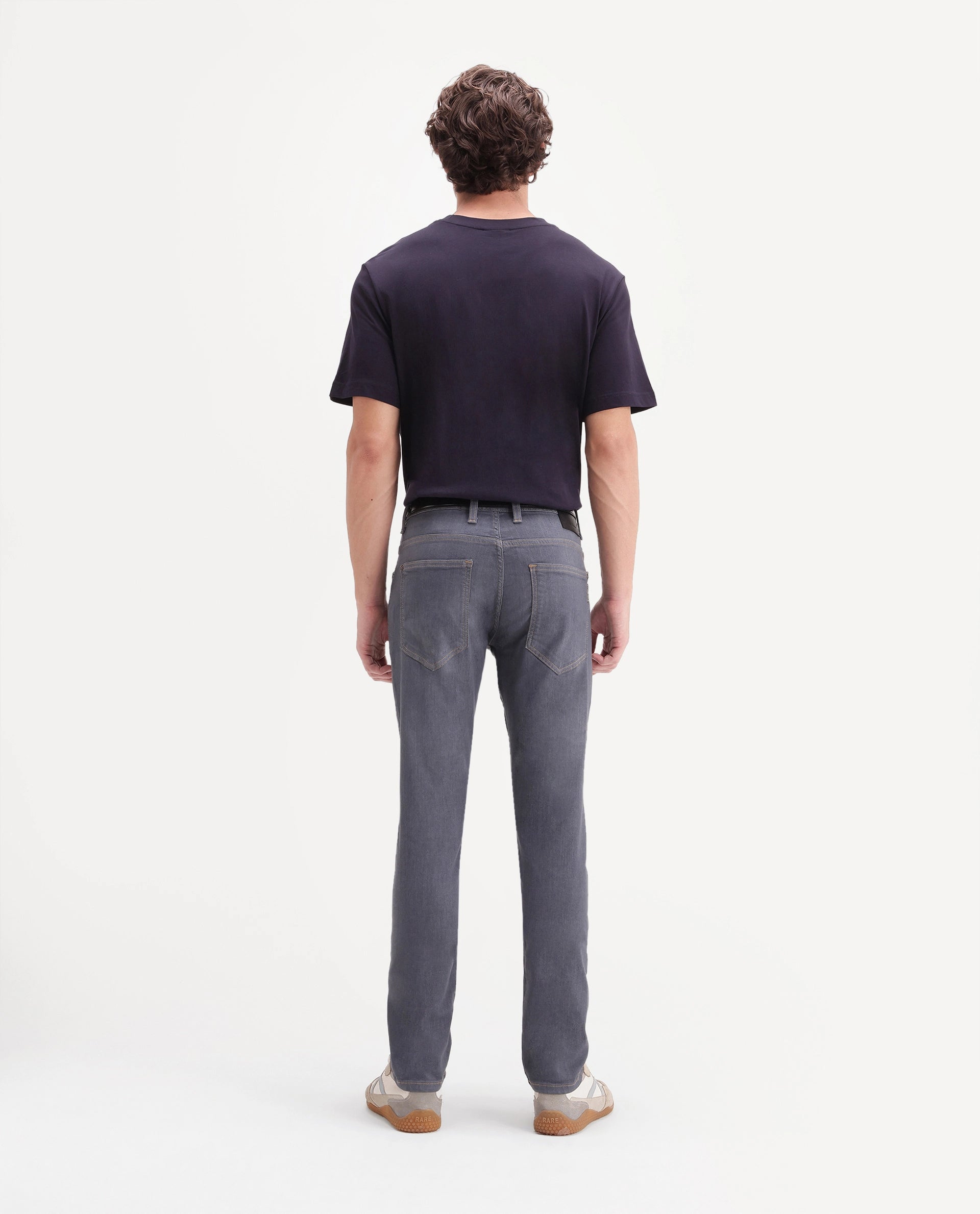 Rare Rabbit Men's Jove 26 Grey Cotton Blend Hawk Slim Plain Jeans