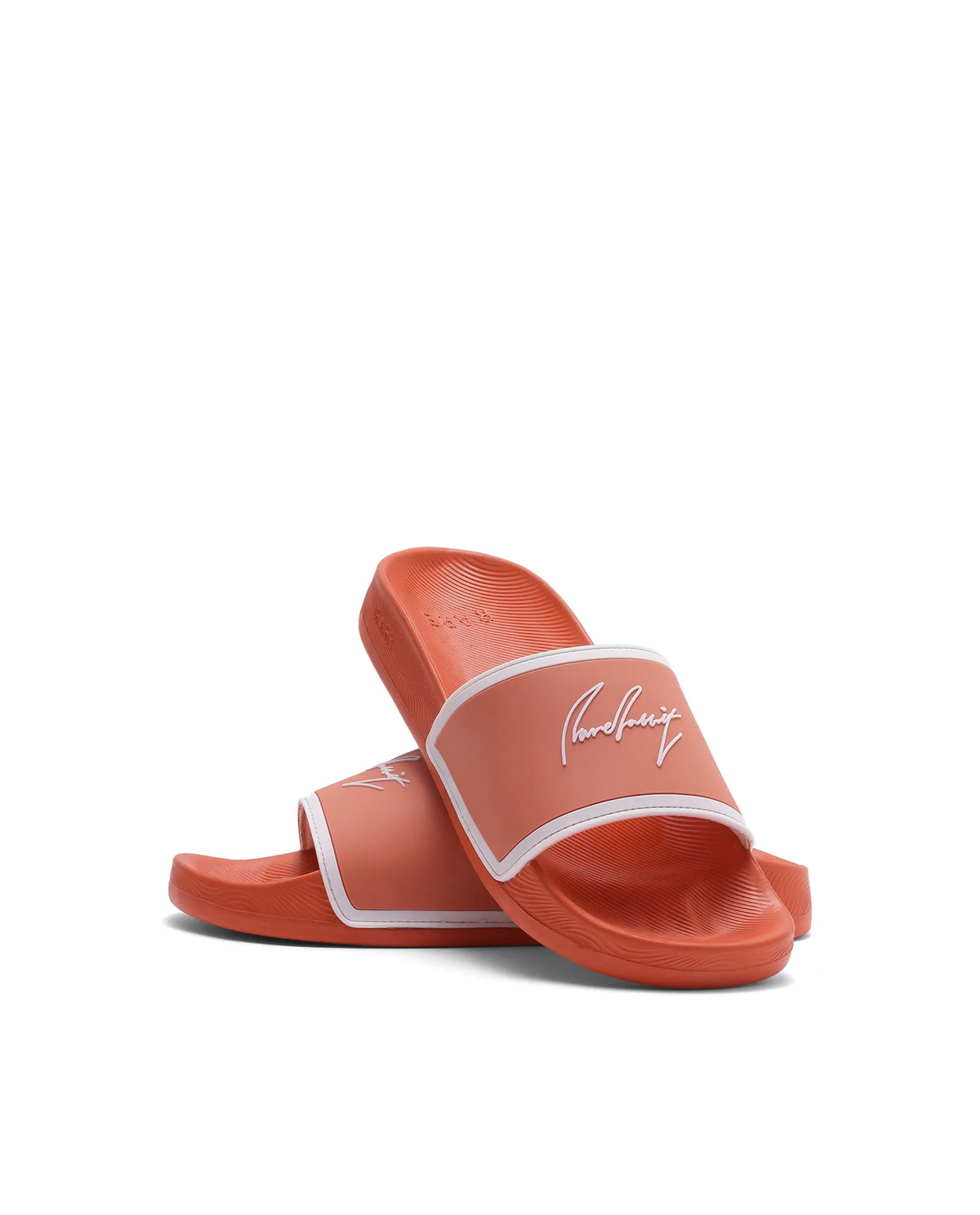 Rarez Mens Reff Orange/Beige Synthetic Material Regular Typography Print Sandal