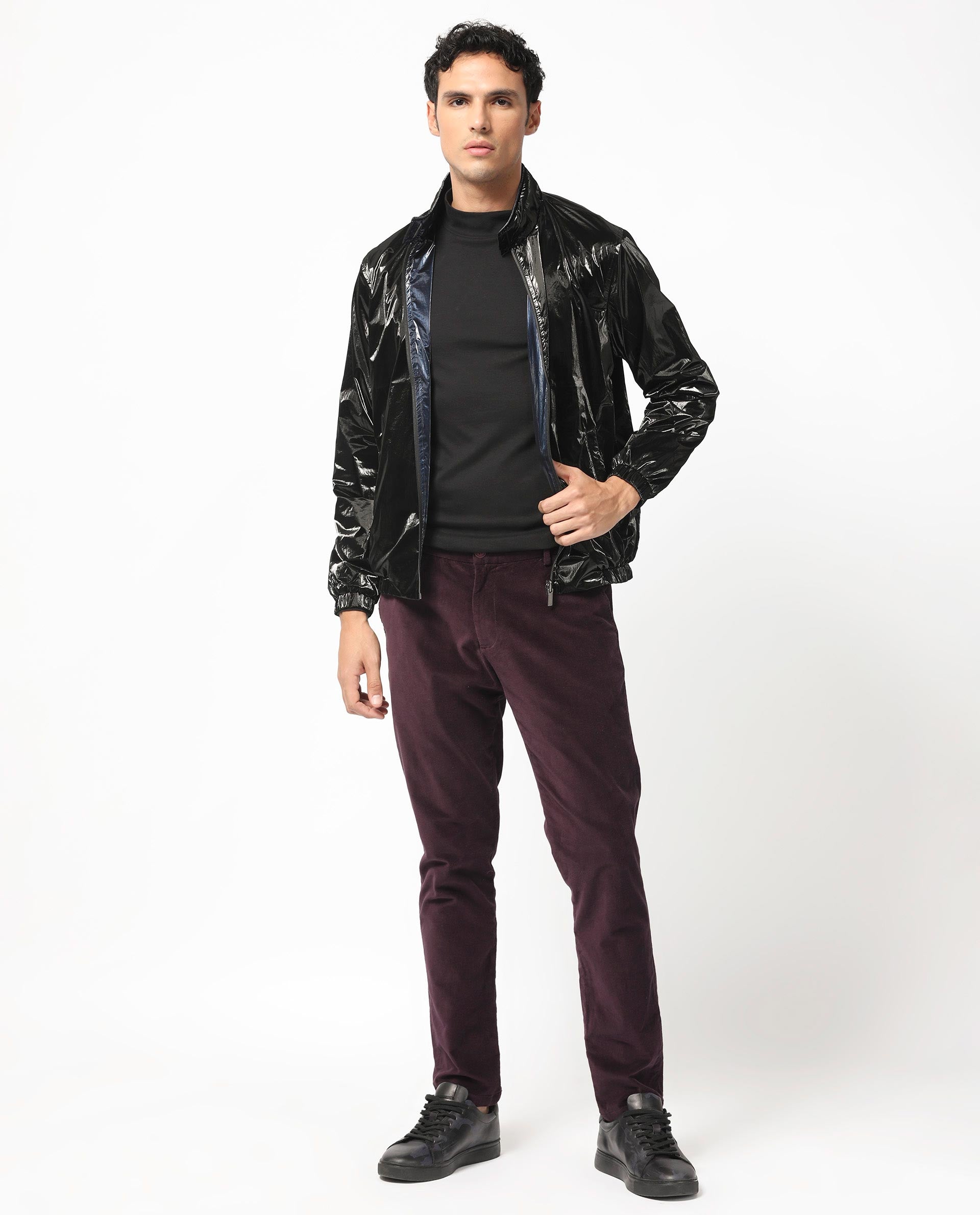 Buy RARE RABBIT Solid Polyester Slim Fit Men's Casual Jacket | Shoppers Stop