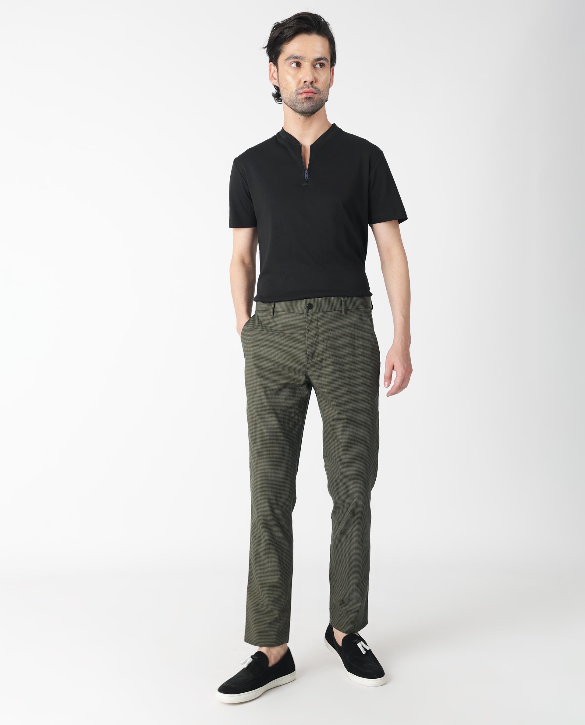 Buy Men's Fogey Light green Checks Shirt Online | SNITCH