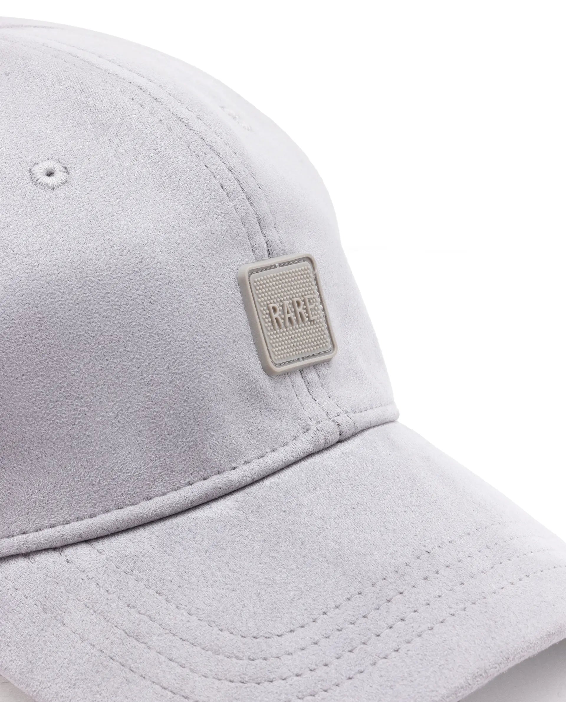 Rare Rabbit Men Albion Grey Monotone Color Silicone Badge Branding Cap