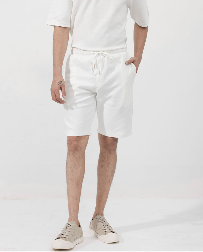 SOLID TEXTURED SHORTS