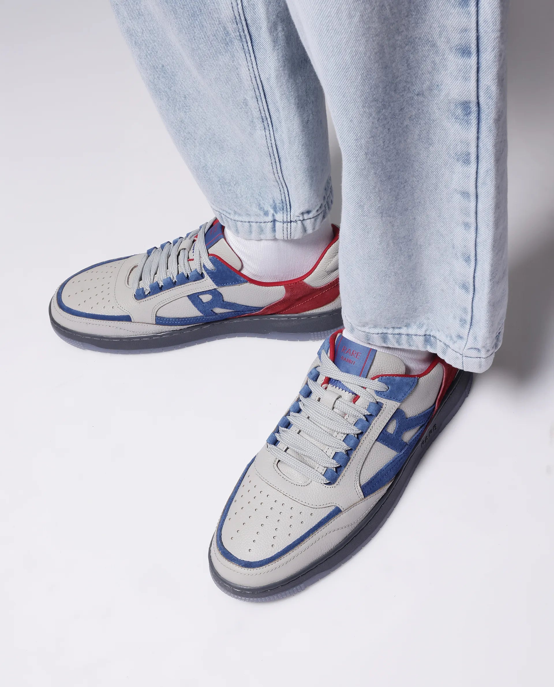 Rare Rabbit Men's Amur Grey Plain Shoes