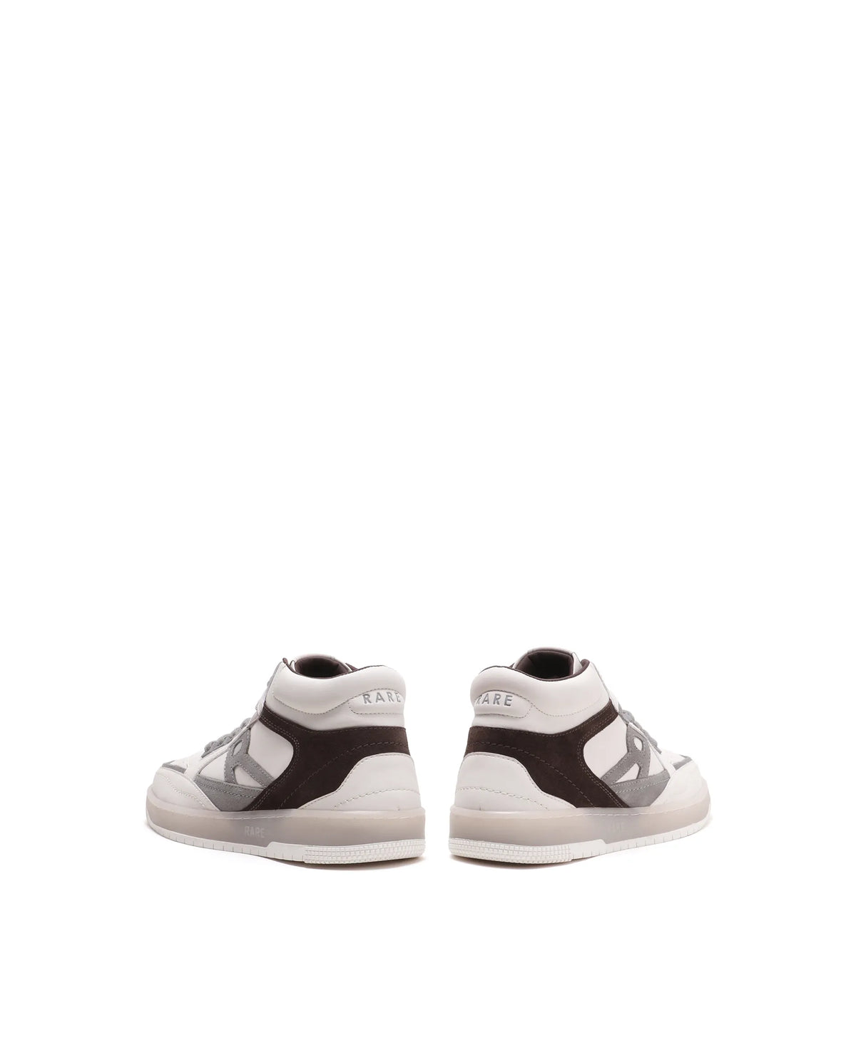 Rarez Men's Amur Hi Primary Beige/Brown Microfiber Sneaker