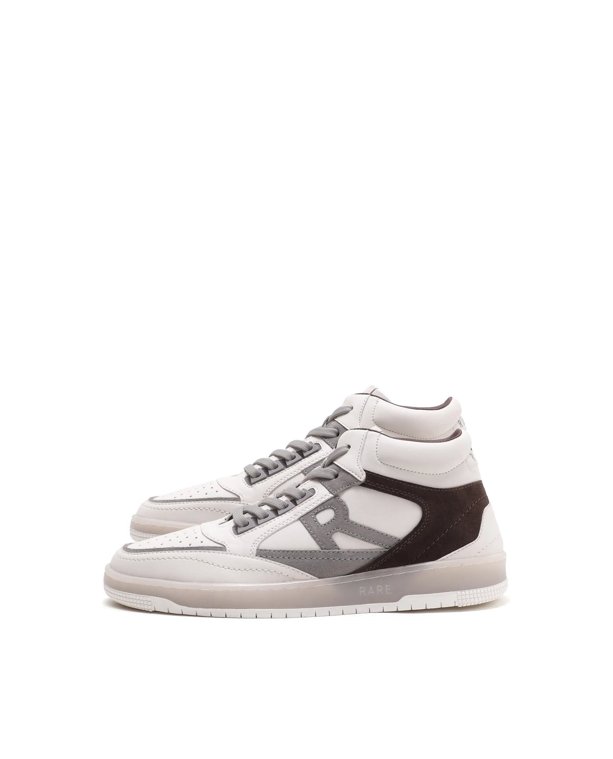 Rarez Men's Amur Hi Primary Beige/Brown Microfiber Sneaker