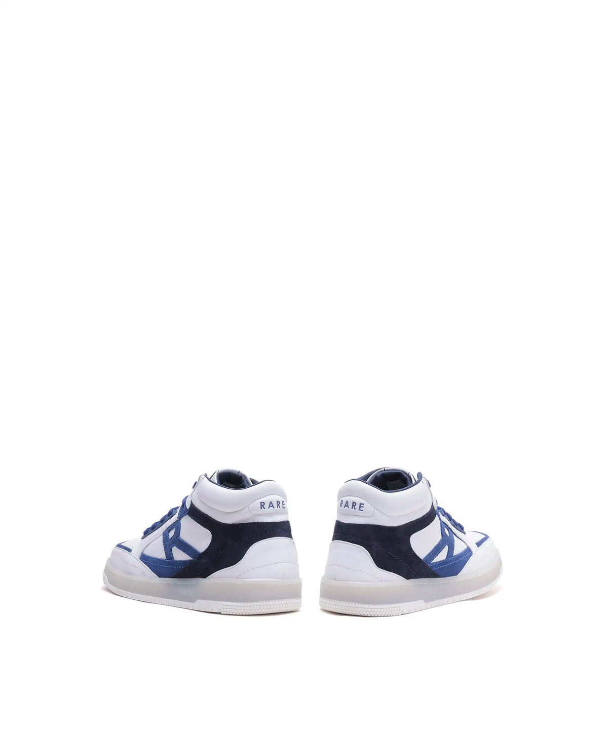 Rarez Men's Amur Hi Primary White/Blue Microfiber Sneaker