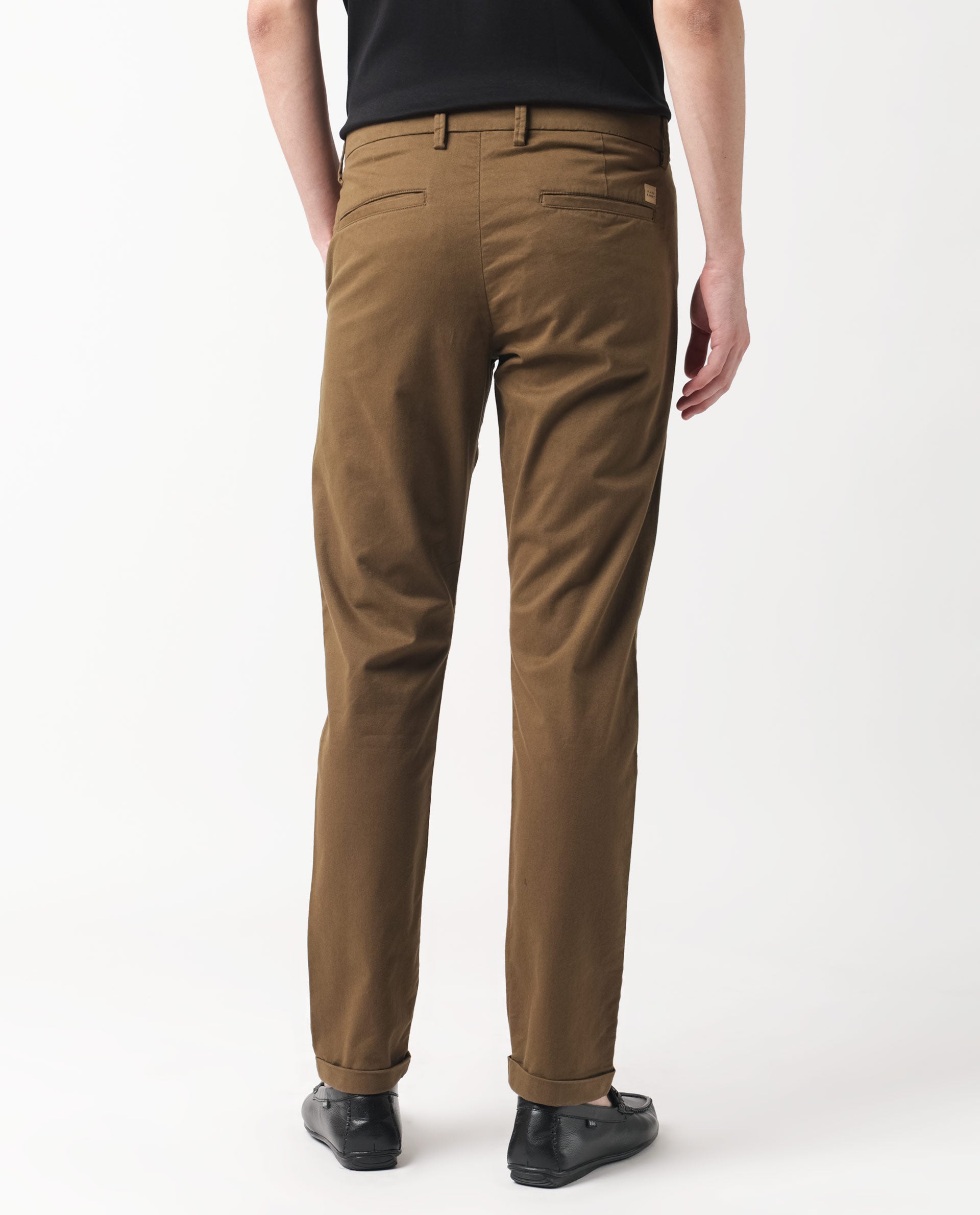 Buy Mast & Harbour Men Black Skinny Fit Solid Sustainable Chinos - Trousers  for Men 2286532 | Myntra