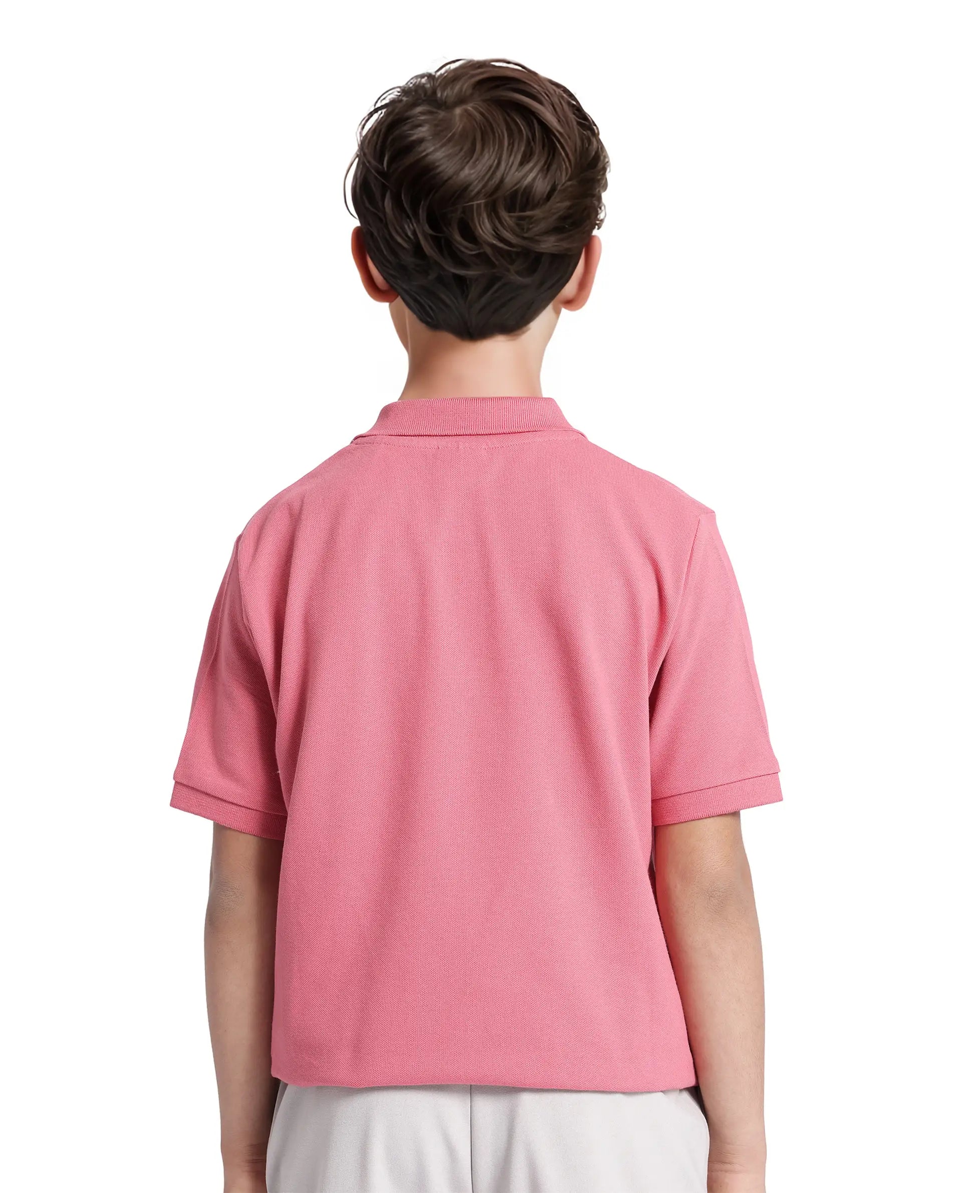 Rare Ones Kids Aran Pink Cotton Short Sleeve Polo Neck Applique Polo