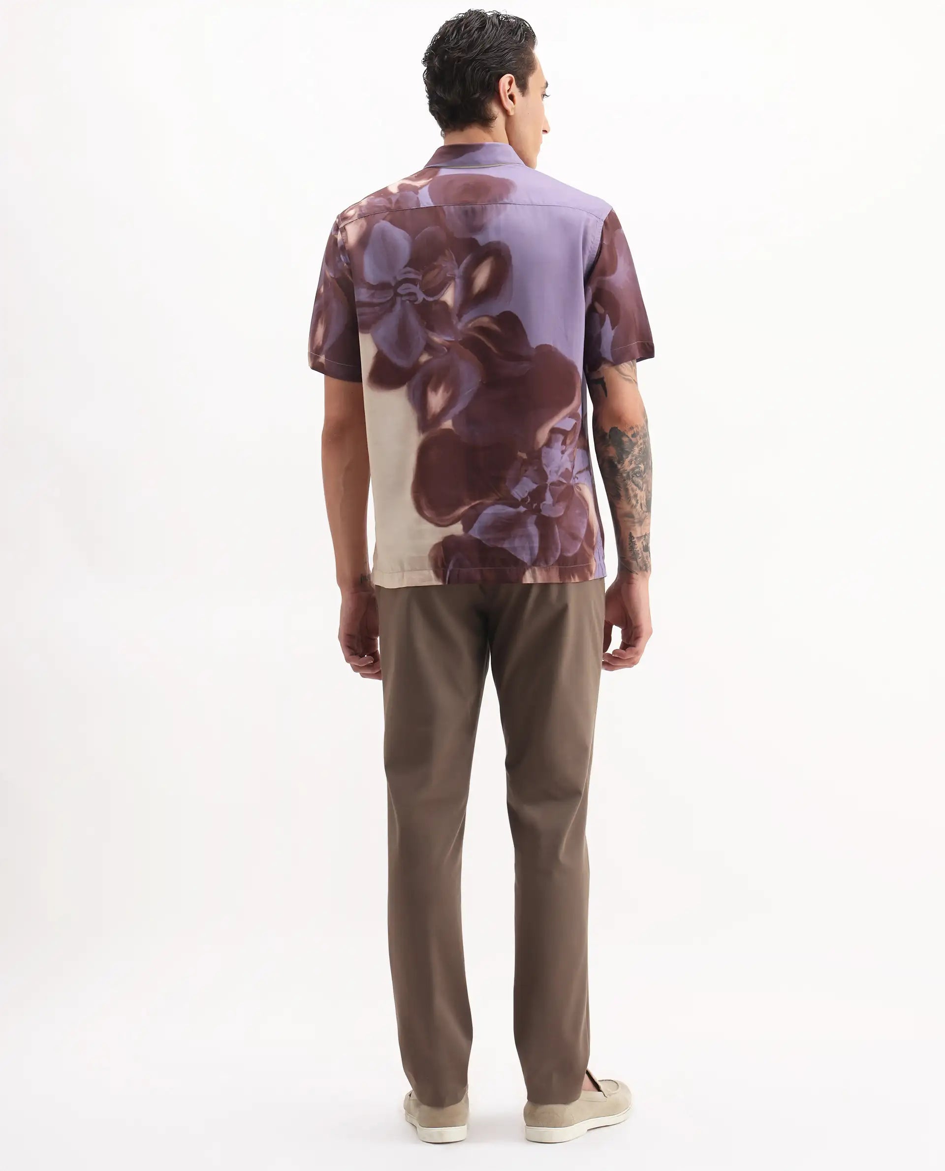 Rare Rabbit Men's Arcade Dark Grey Polyester Plain Regular Fit Trouser