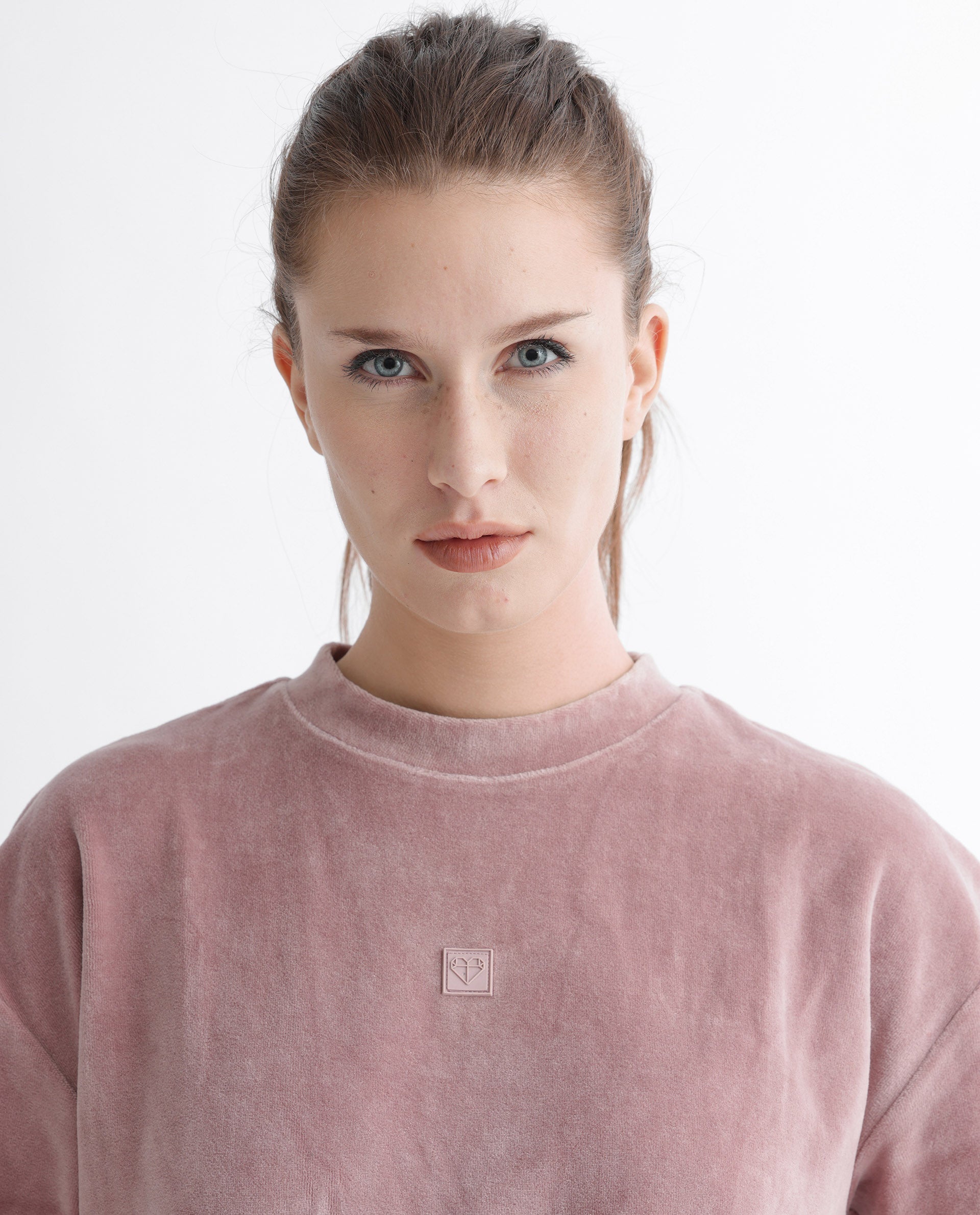 Rareism Articale Women Micolo Dusky Pink Cotton Blend Fabric Full Sleeves Cuffed Sleeve Round Neck Regular Fit Graphic Print Sweatshirt