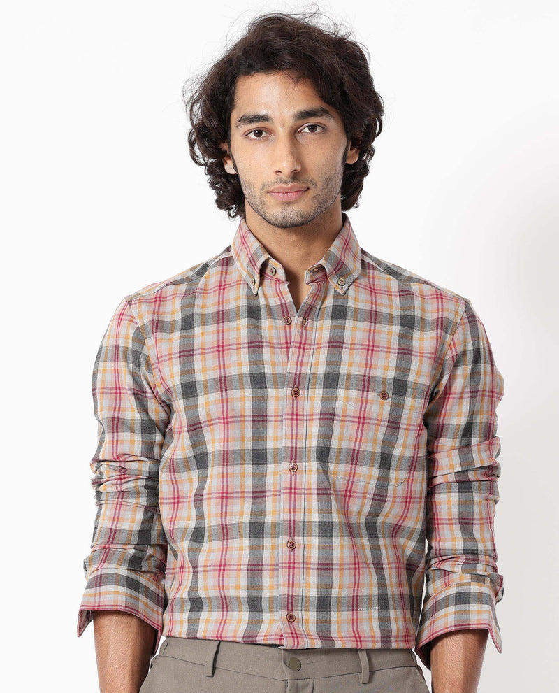 RARE RABBIT Casual Shirts : Buy RARE RABBIT Ascot Mustard Casual Shirt  Online