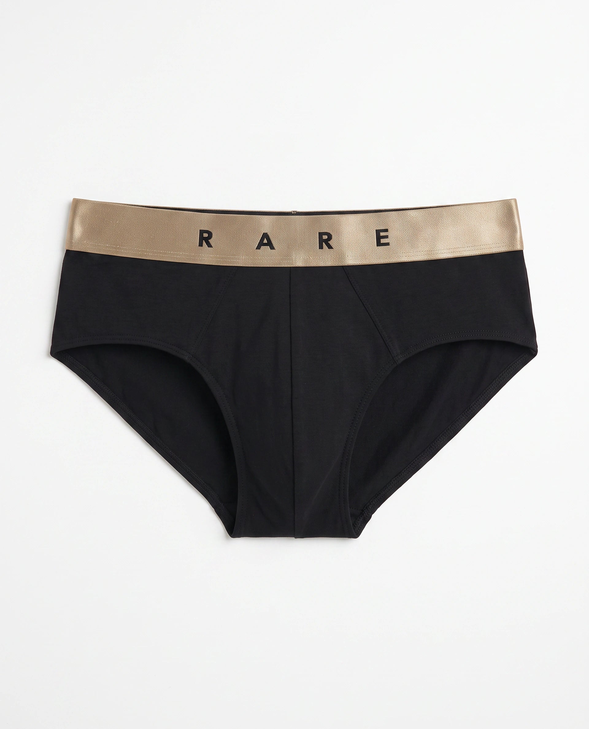 Rare Rabbit Men's Asit Black Soft Nylon Blend Stretch Briefs