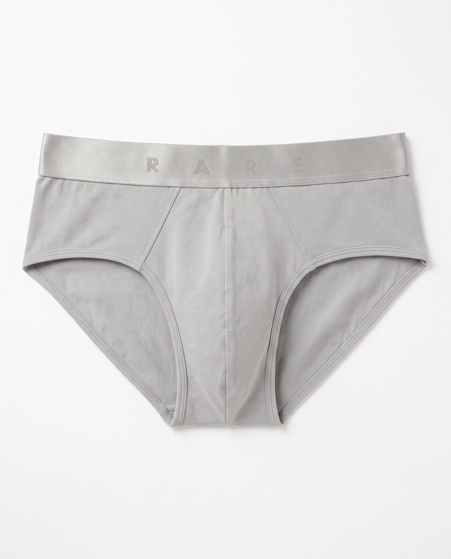 Rare Rabbit Men's Asit Grey Soft Nylon Blend Stretch Briefs