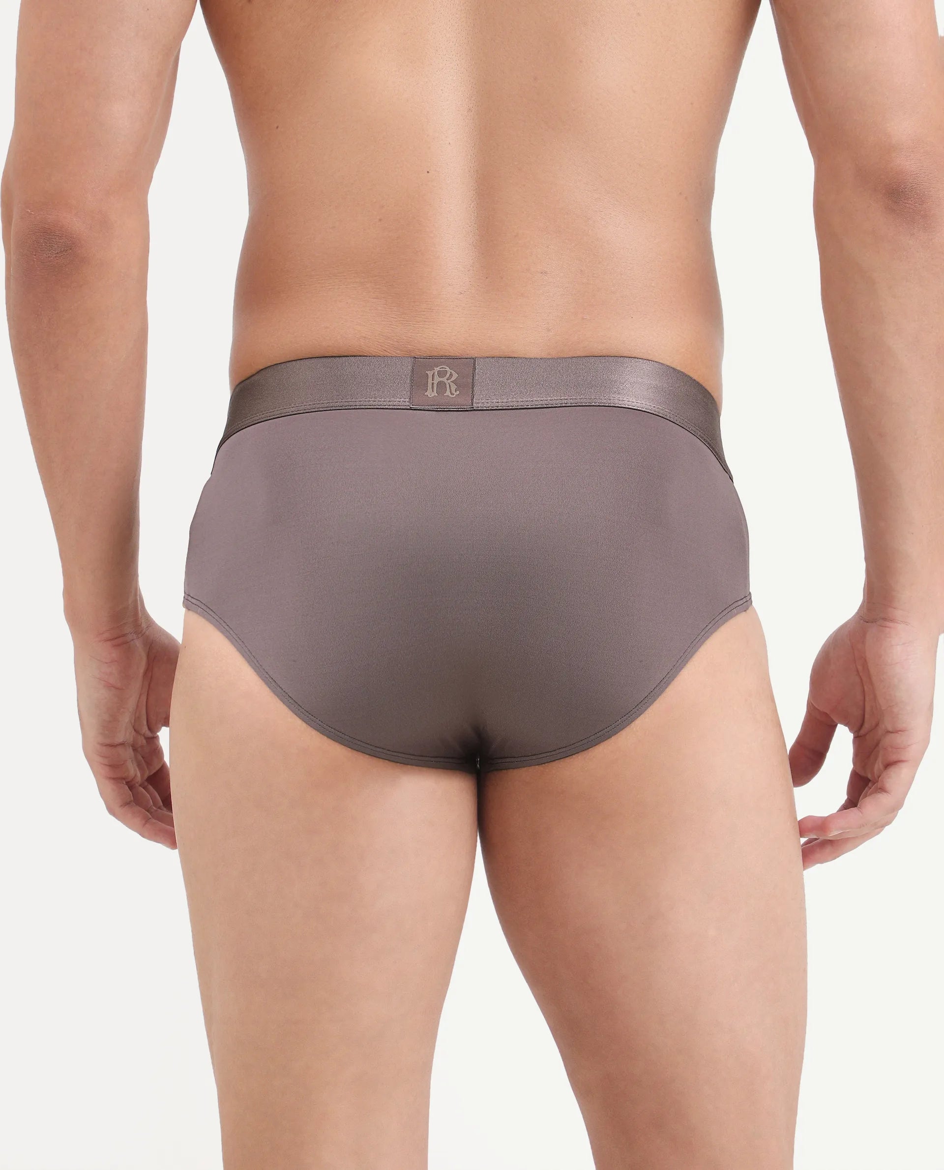 Rare Rabbit Men's Asit Dusky Pink Soft Nylon Blend Stretch Briefs