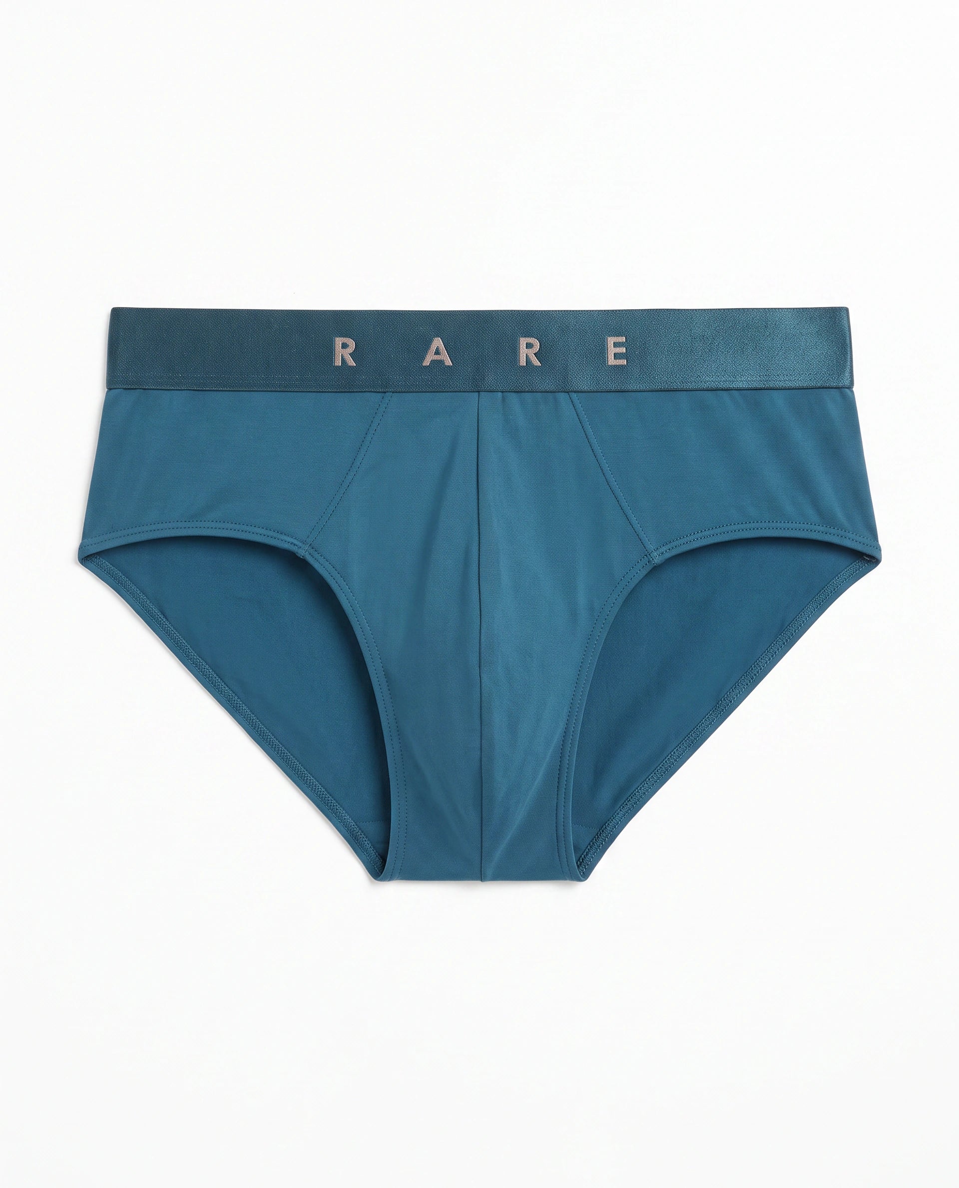 Rare Rabbit Men's Asit Petrol Soft Nylon Blend Stretch Briefs