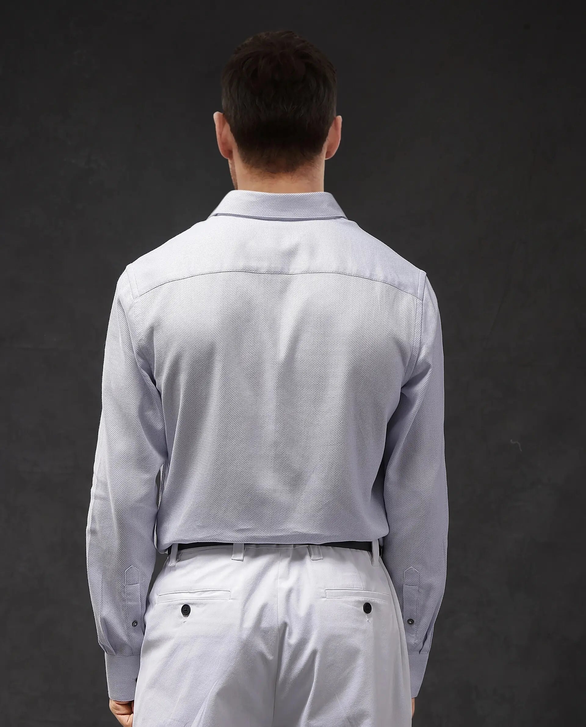 Rare Rabbit Men Astron-1 Pastel Purple Full Sleeve Regular Fit Plain Shirt