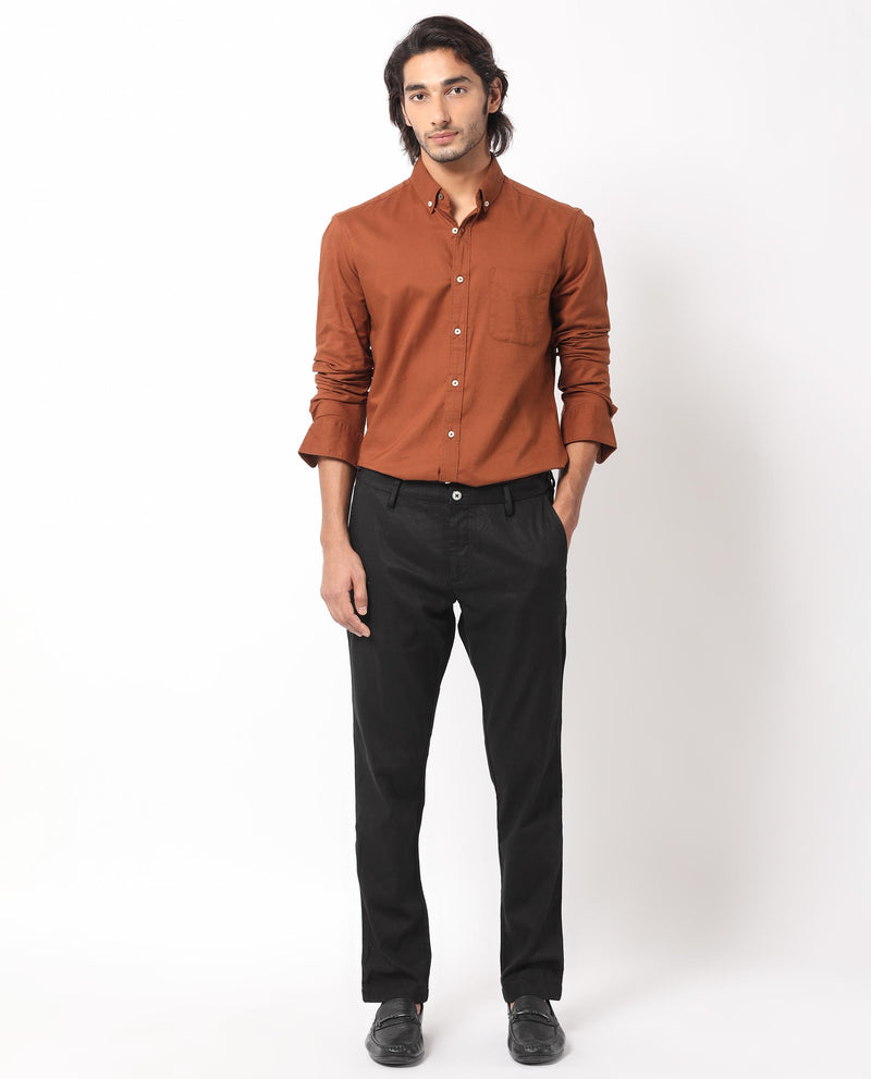 Slim Fit Cotton polo shirt - Dark brown - Men | H&M