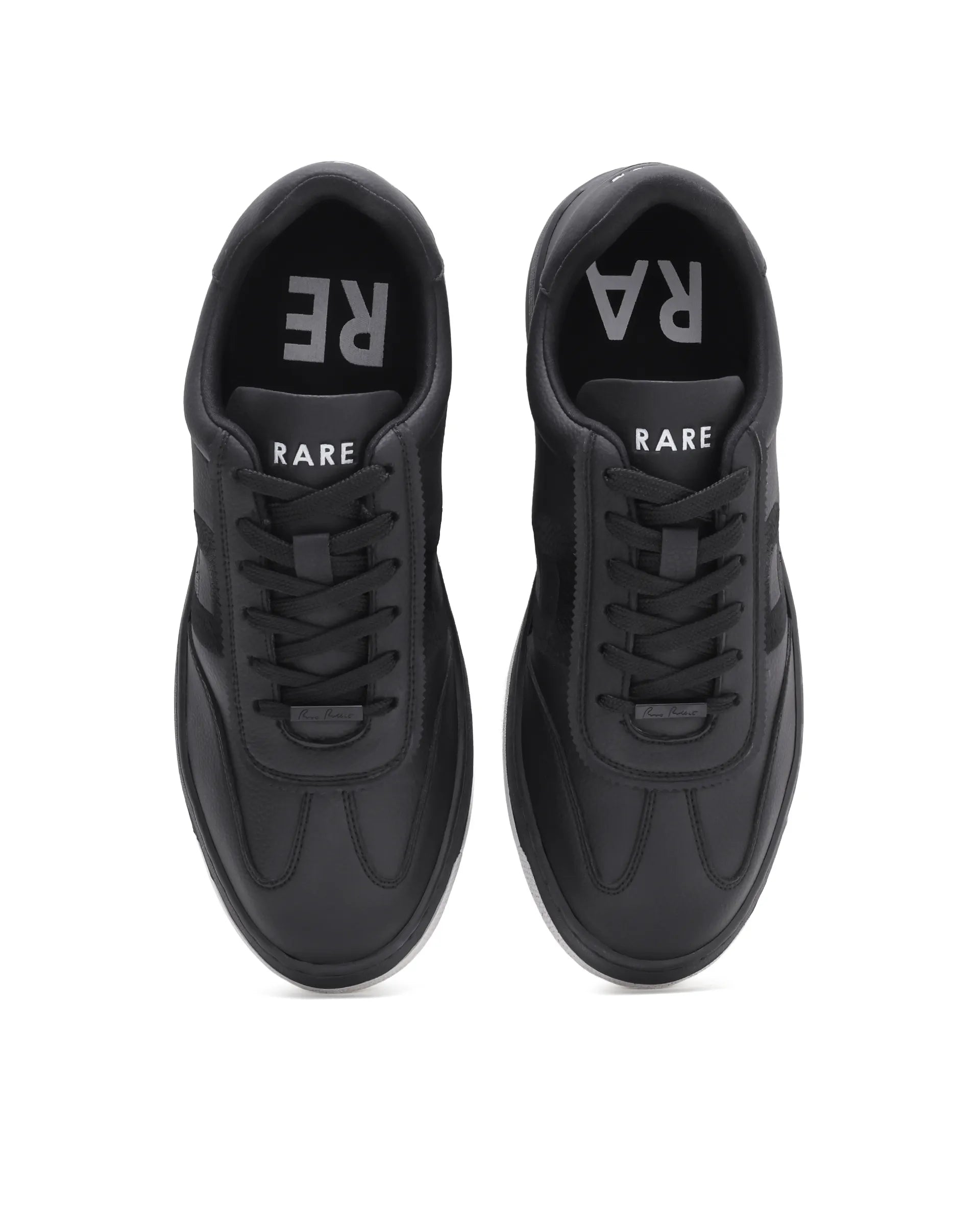 Rarez Men's Aven Black Micro Fiber Regular Sneaker