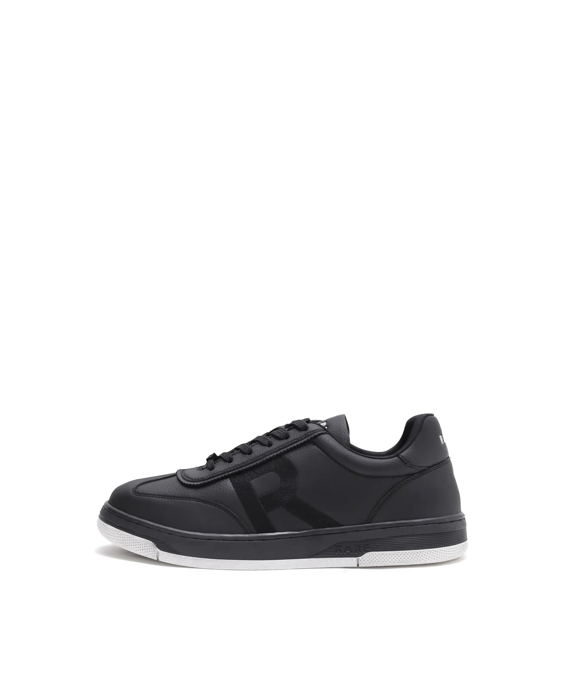 Rarez Men's Aven Black Micro Fiber Regular Sneaker