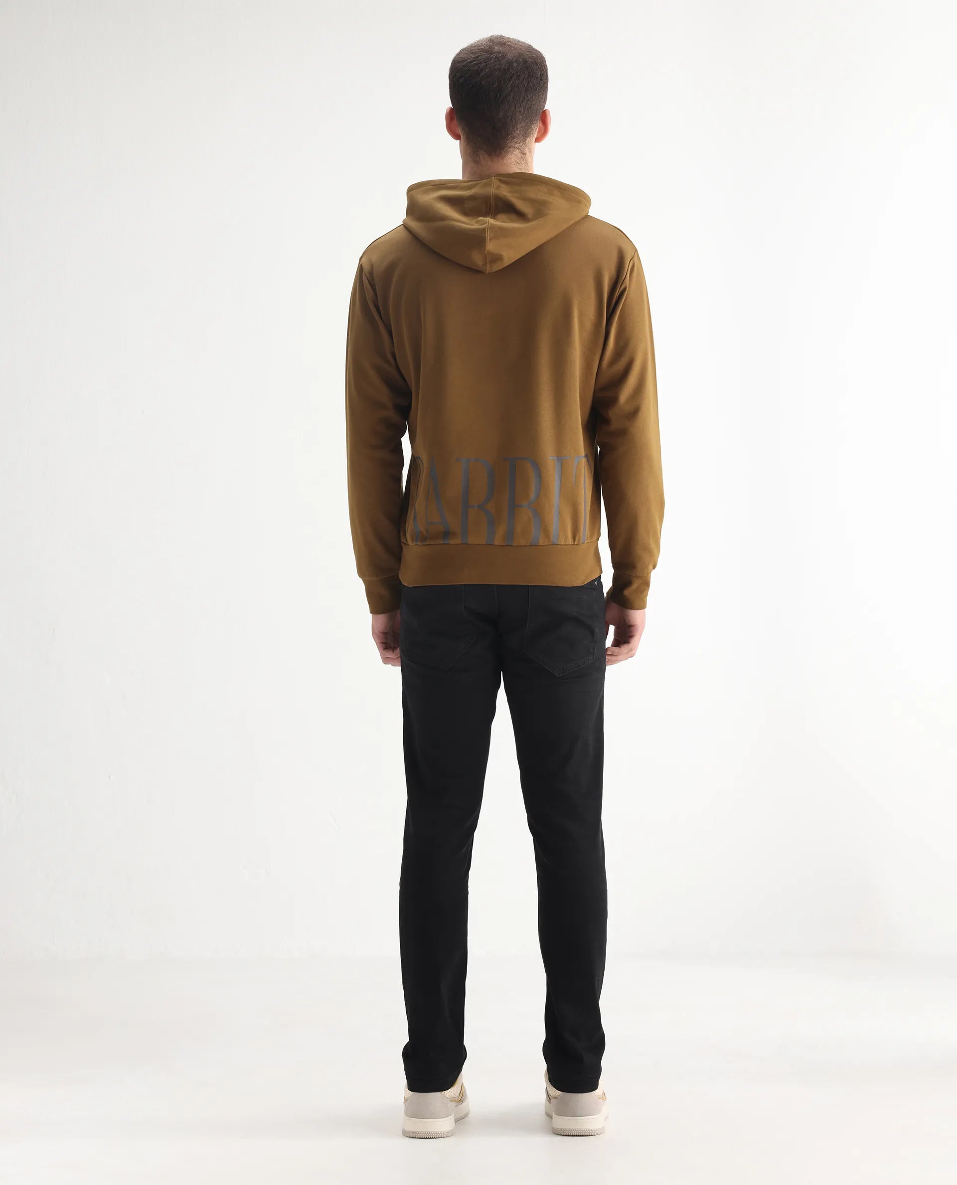 Rare Rabbit Men's Avenue Black Cotton Plain Hawk Slim Fit Jeans