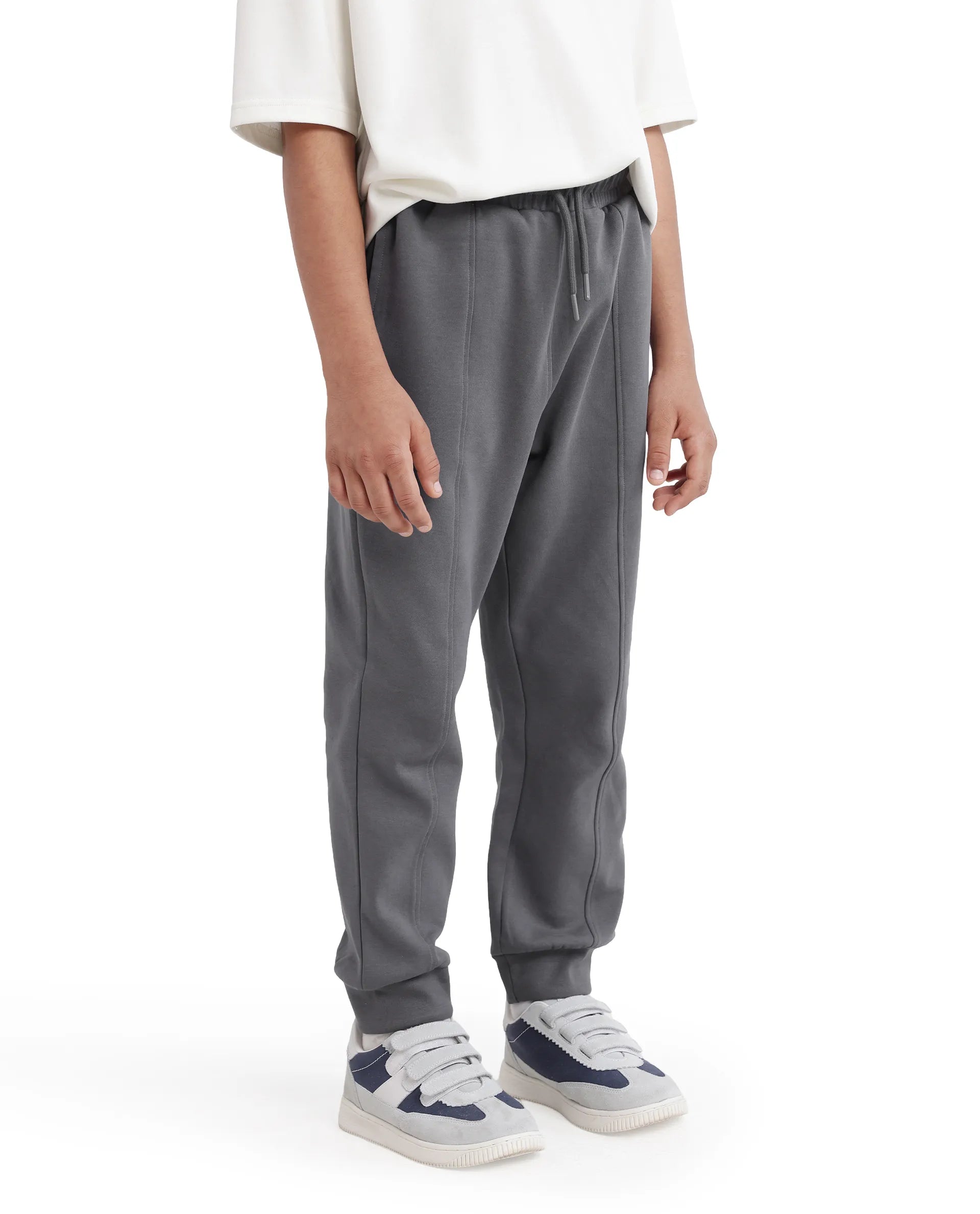 Rare Ones Kids Azeo Dark Grey Cotton Poly Applique Trackpant
