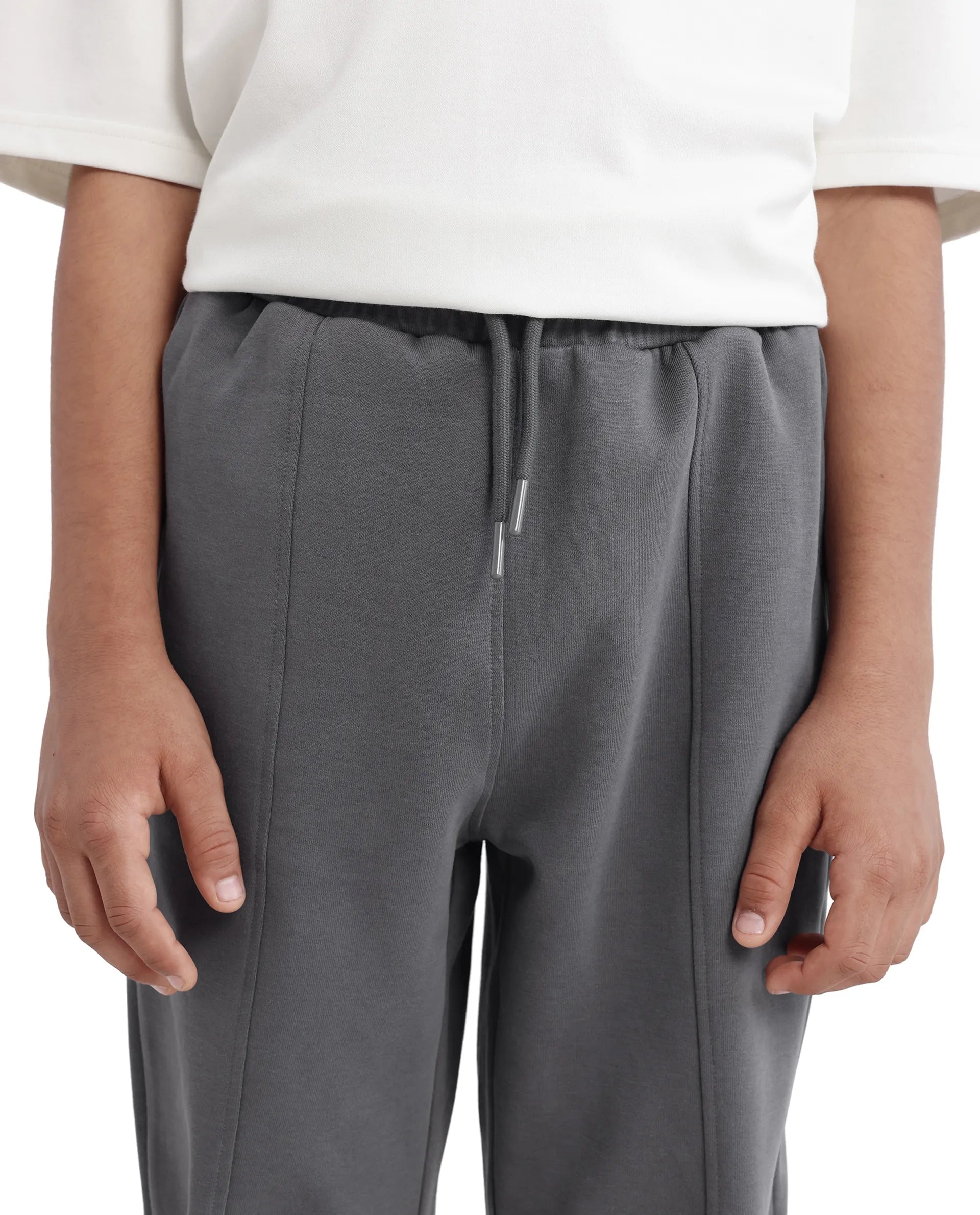 Rare Ones Kids Azeo Dark Grey Cotton Poly Applique Trackpant