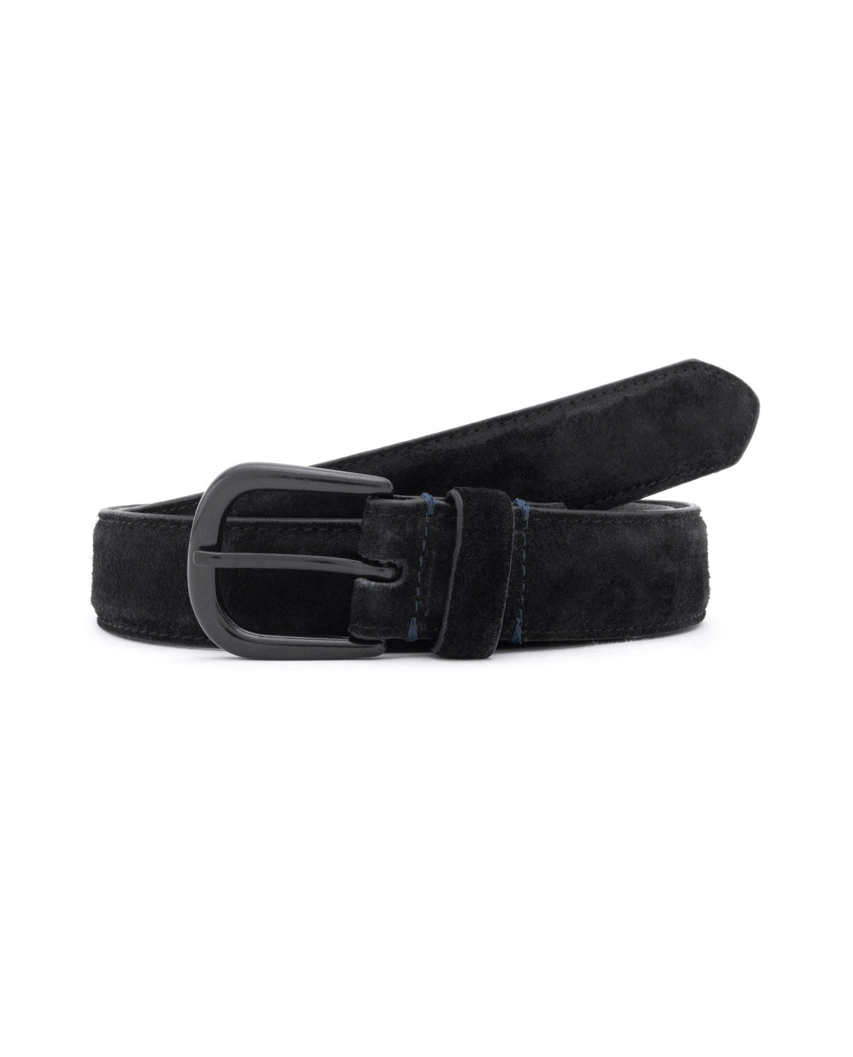 Rare Rabbit Men'S Suedo Black Belt Leather Fabric Solid