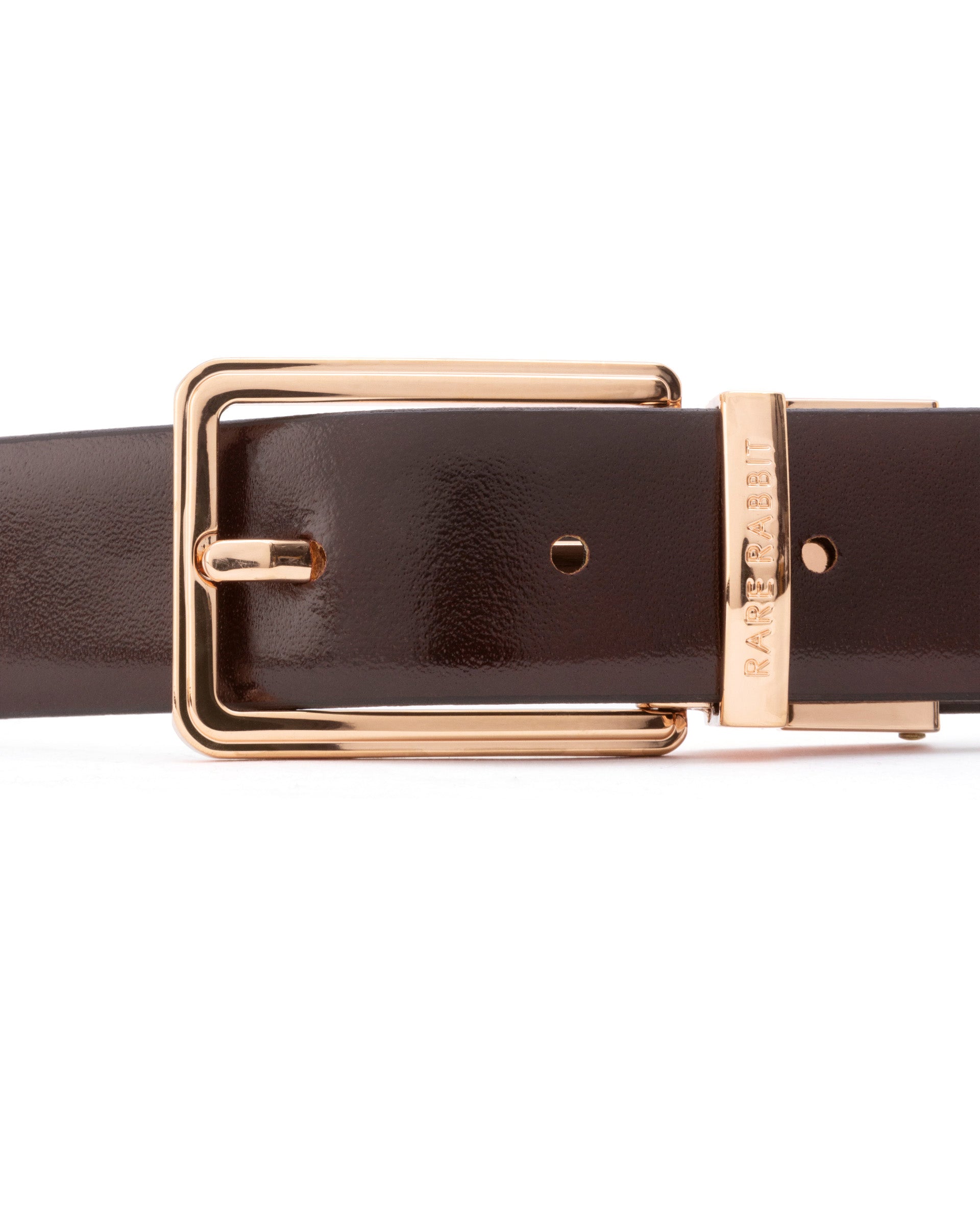 Rare Rabbit Men'S Saint Brown Belt Leather