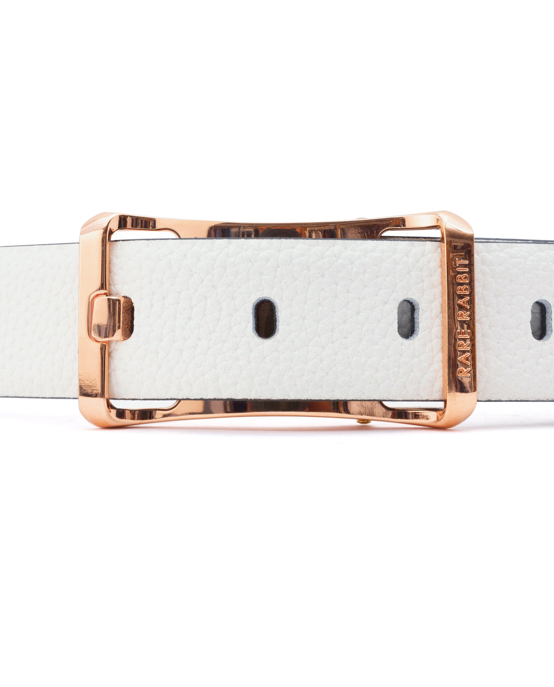 Rare Rabbit Men'S Barton White Belt Leather