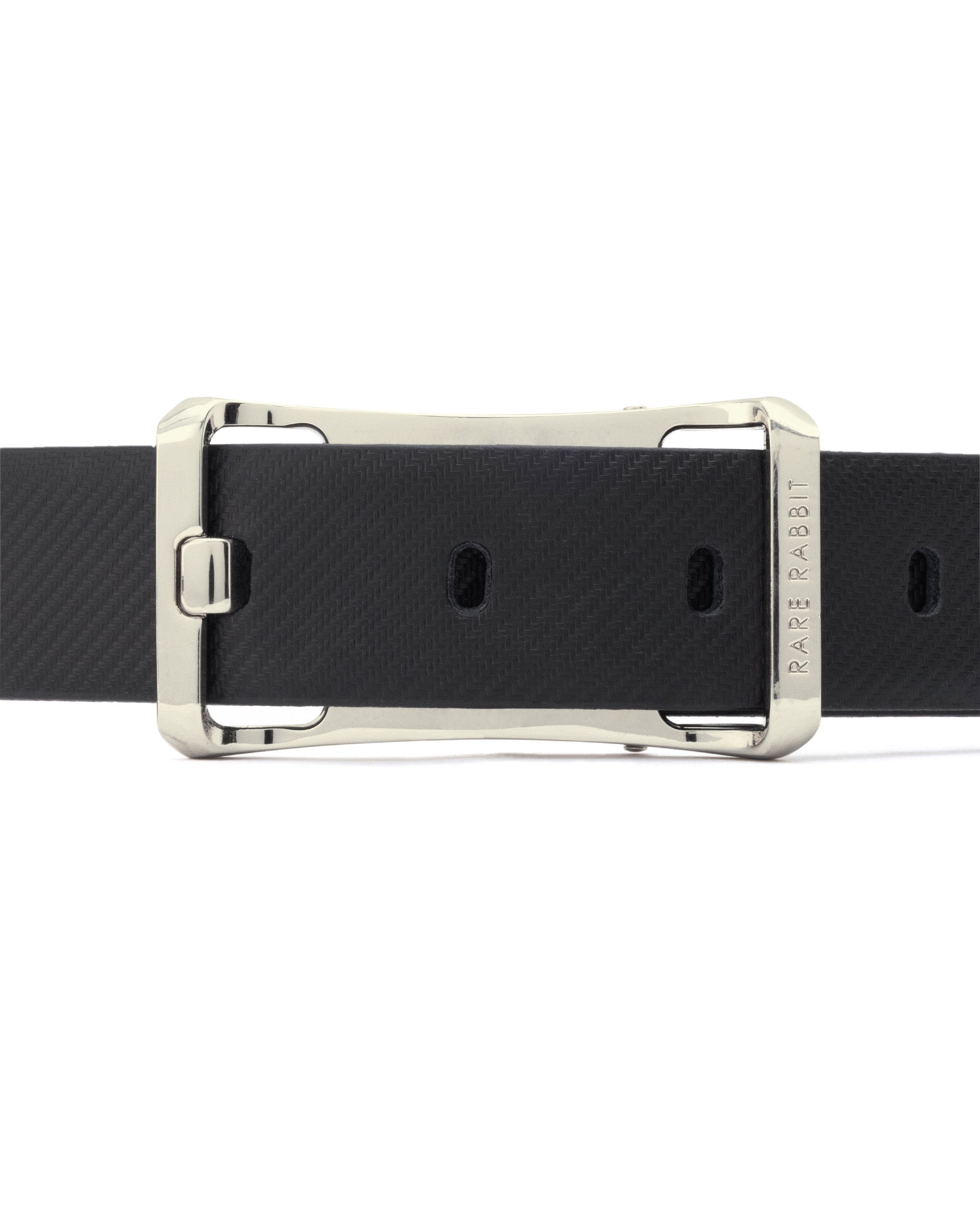 Rare Rabbit Men'S Barton Black Belt Leather