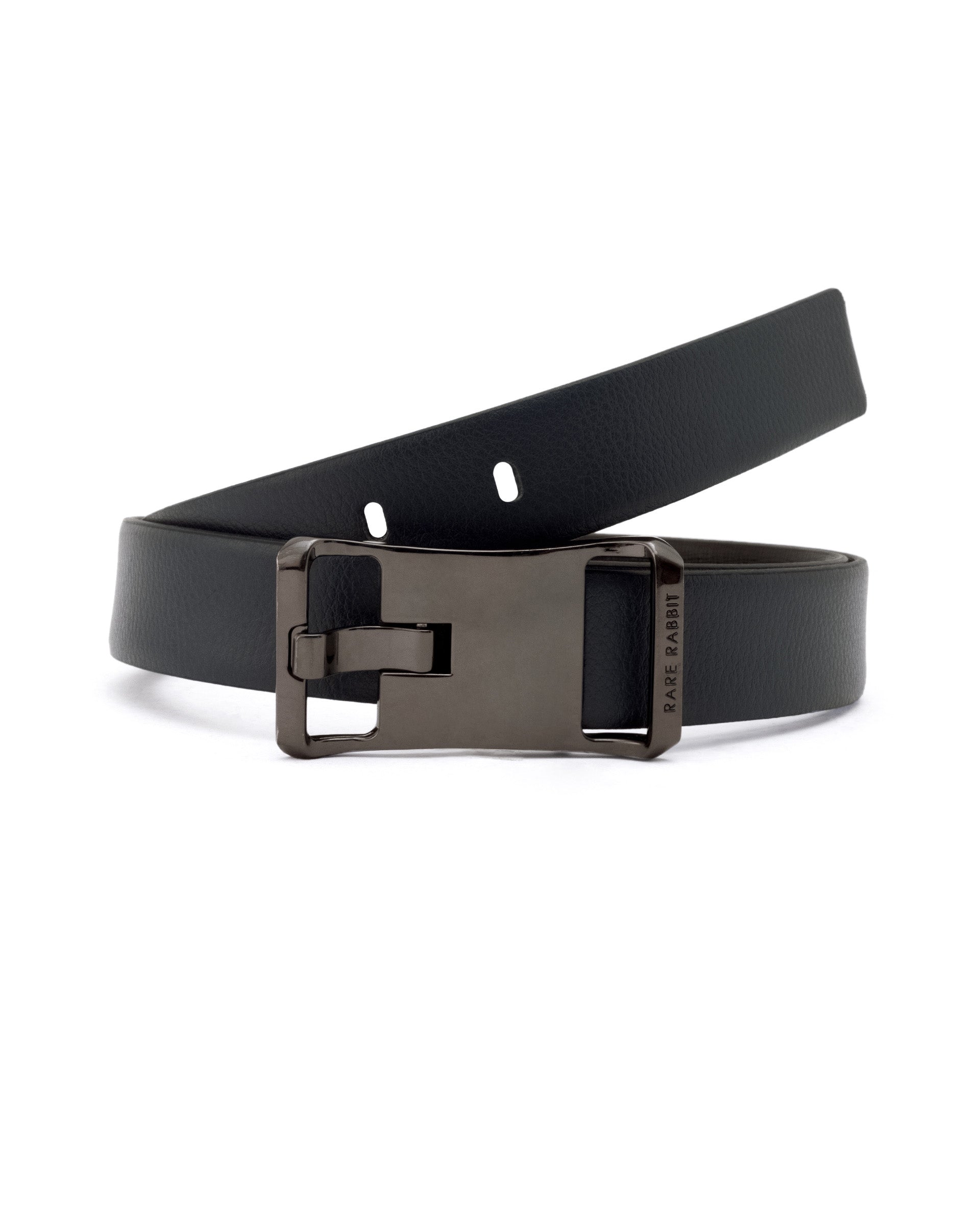 Rare Rabbit Men'S Barton Navy Belt Leather