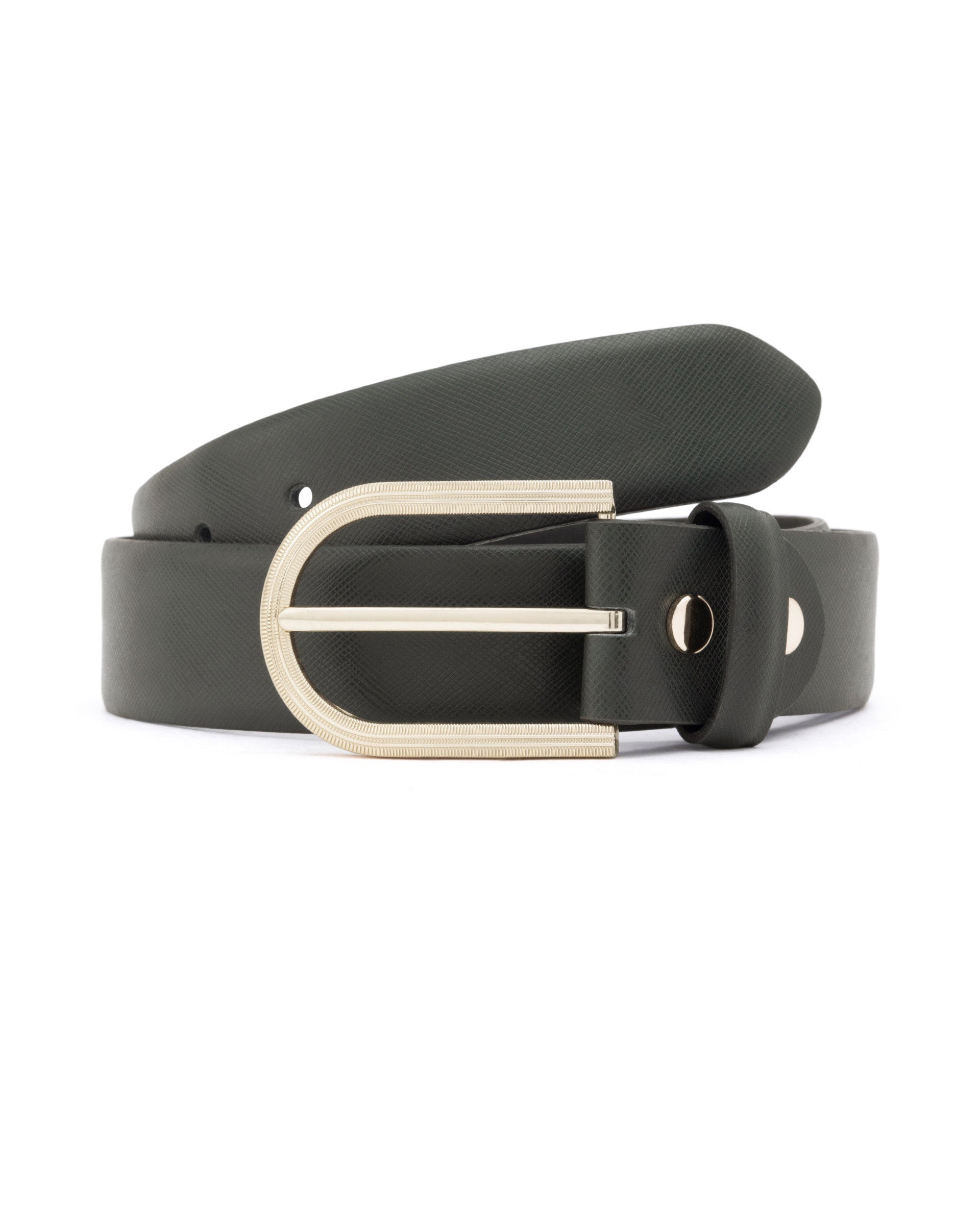 Luxur- Safiano Leather Belt - Blue