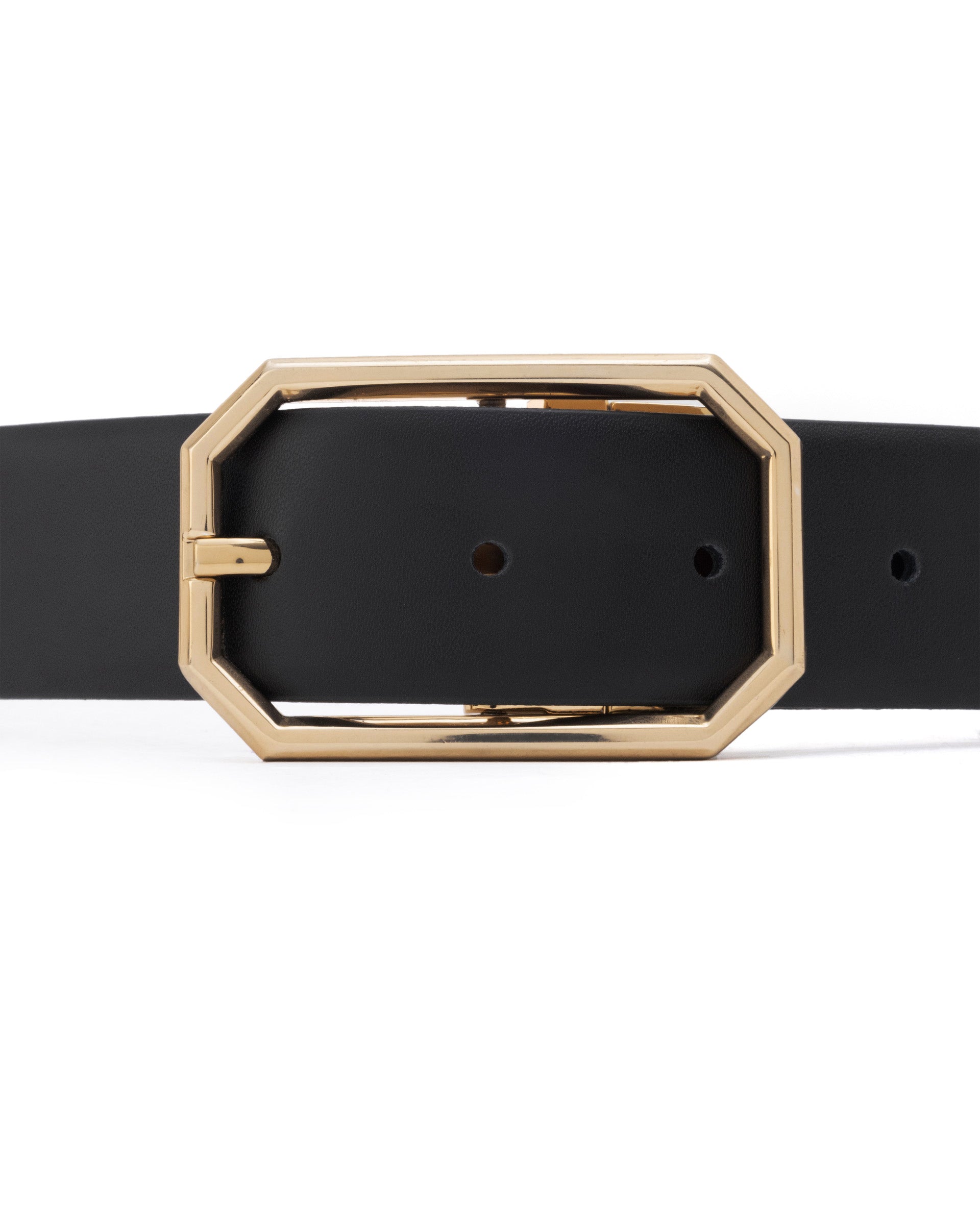 Rare Rabbit Men'S Liono Black Belt Leather