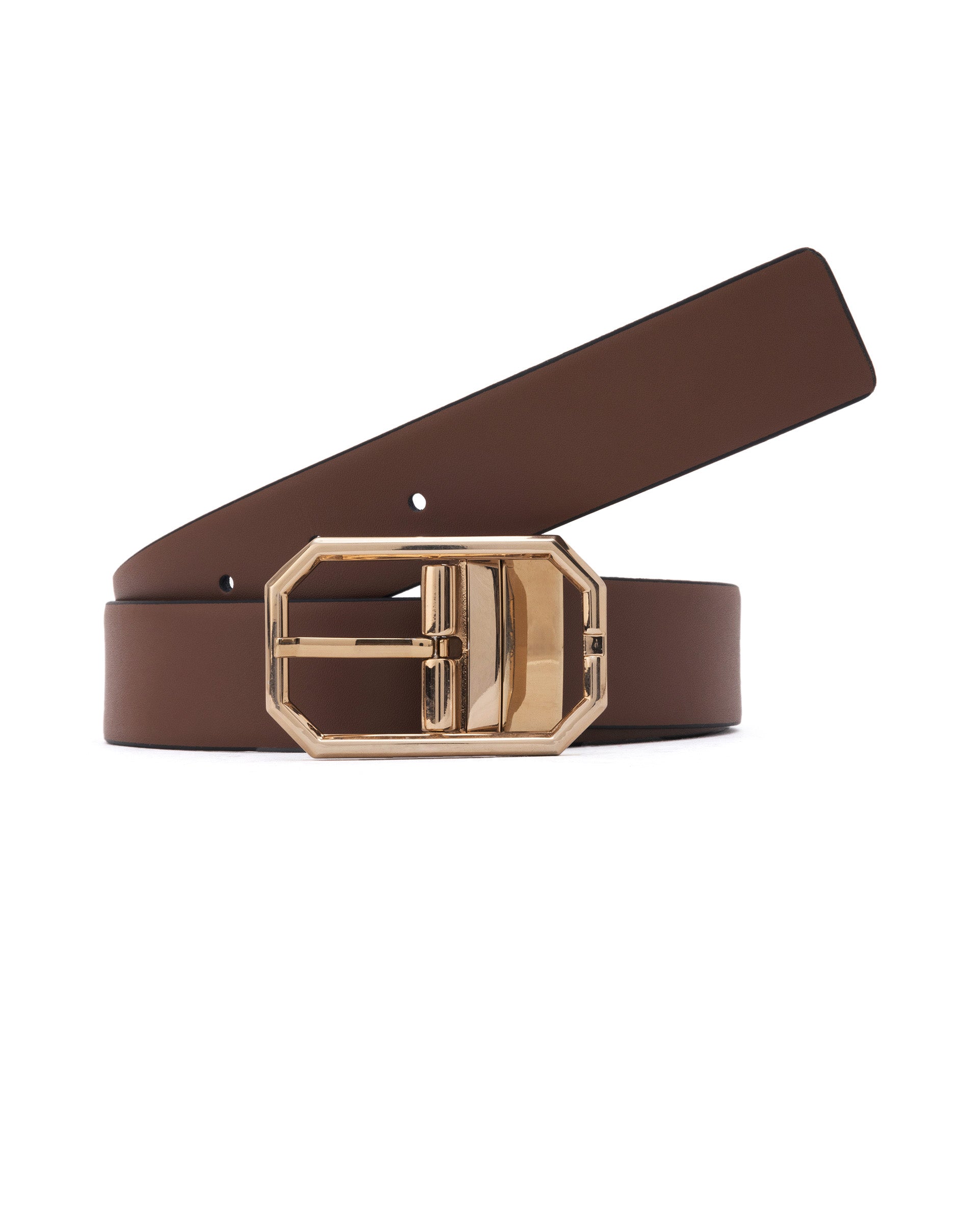 Rare Rabbit Men'S Liono Black Belt Leather