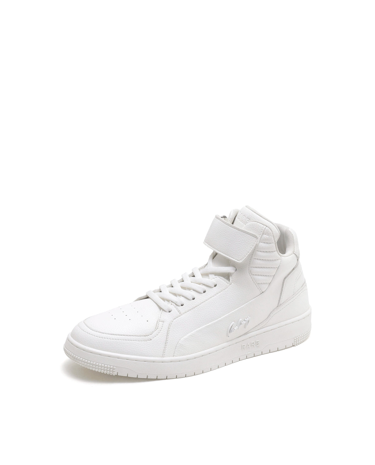 Rarez Men's Bacu 45 White Micro Fiber High Top Sneaker