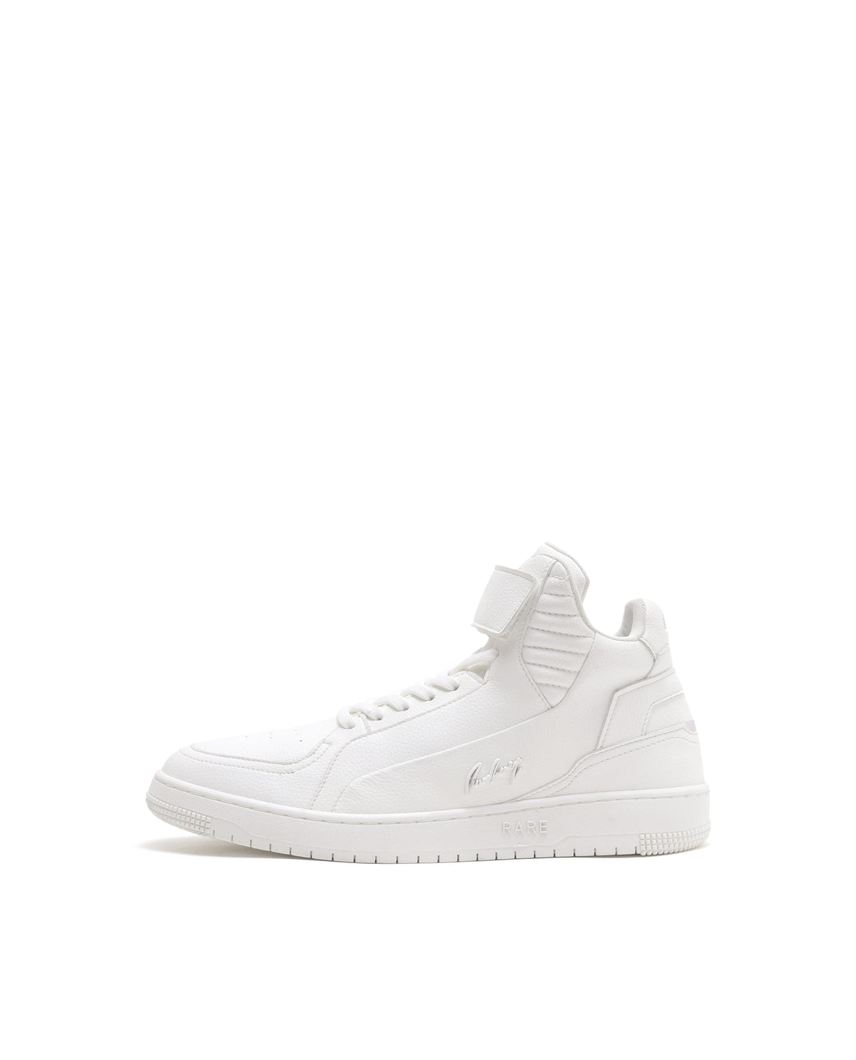 Rarez Men's Bacu 45 White Micro Fiber High Top Sneaker