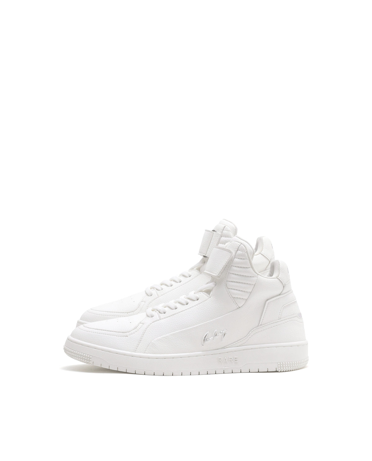 Rarez Men's Bacu 45 White Micro Fiber High Top Sneaker