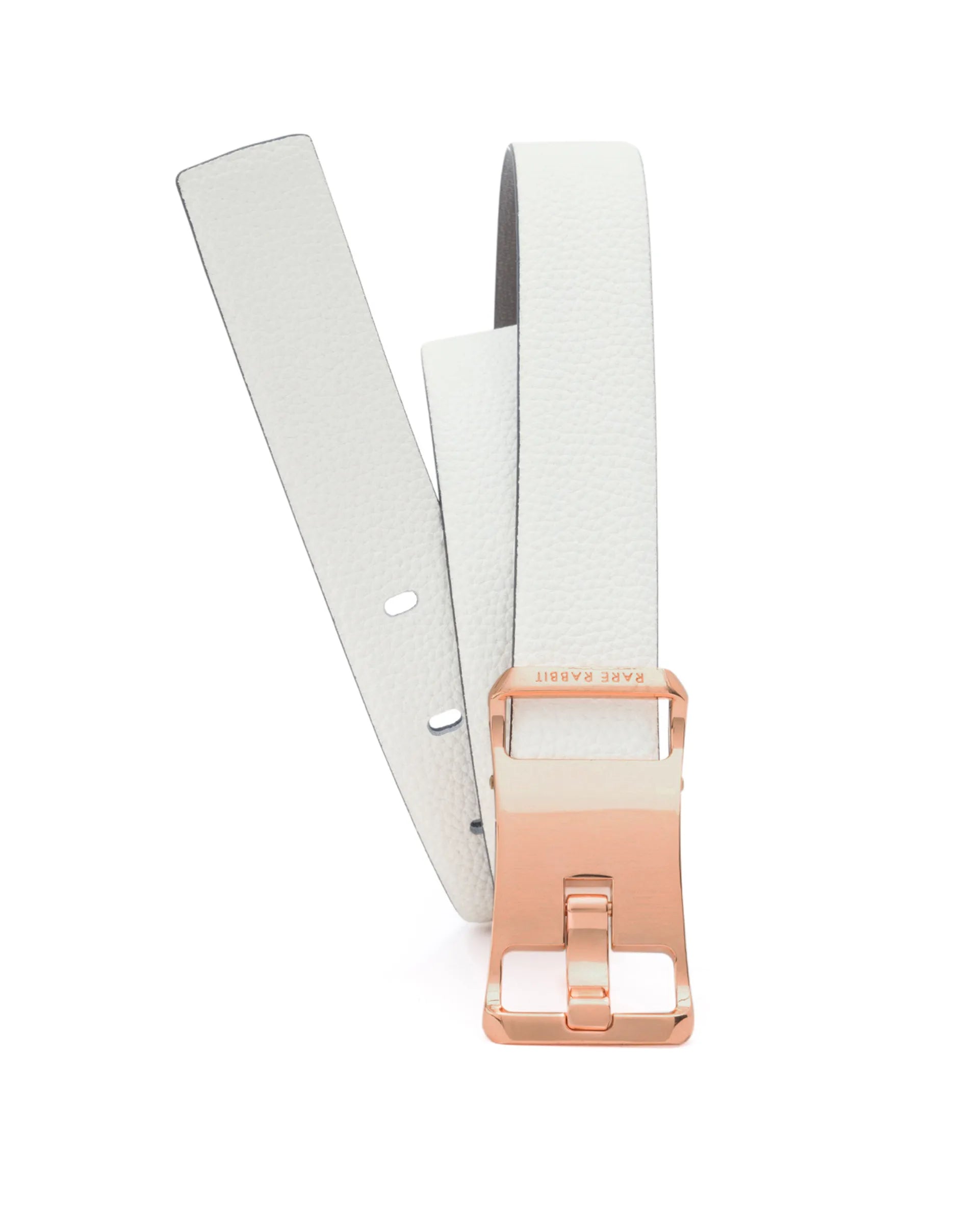 Rare Rabbit Men'S Barton White Belt Leather