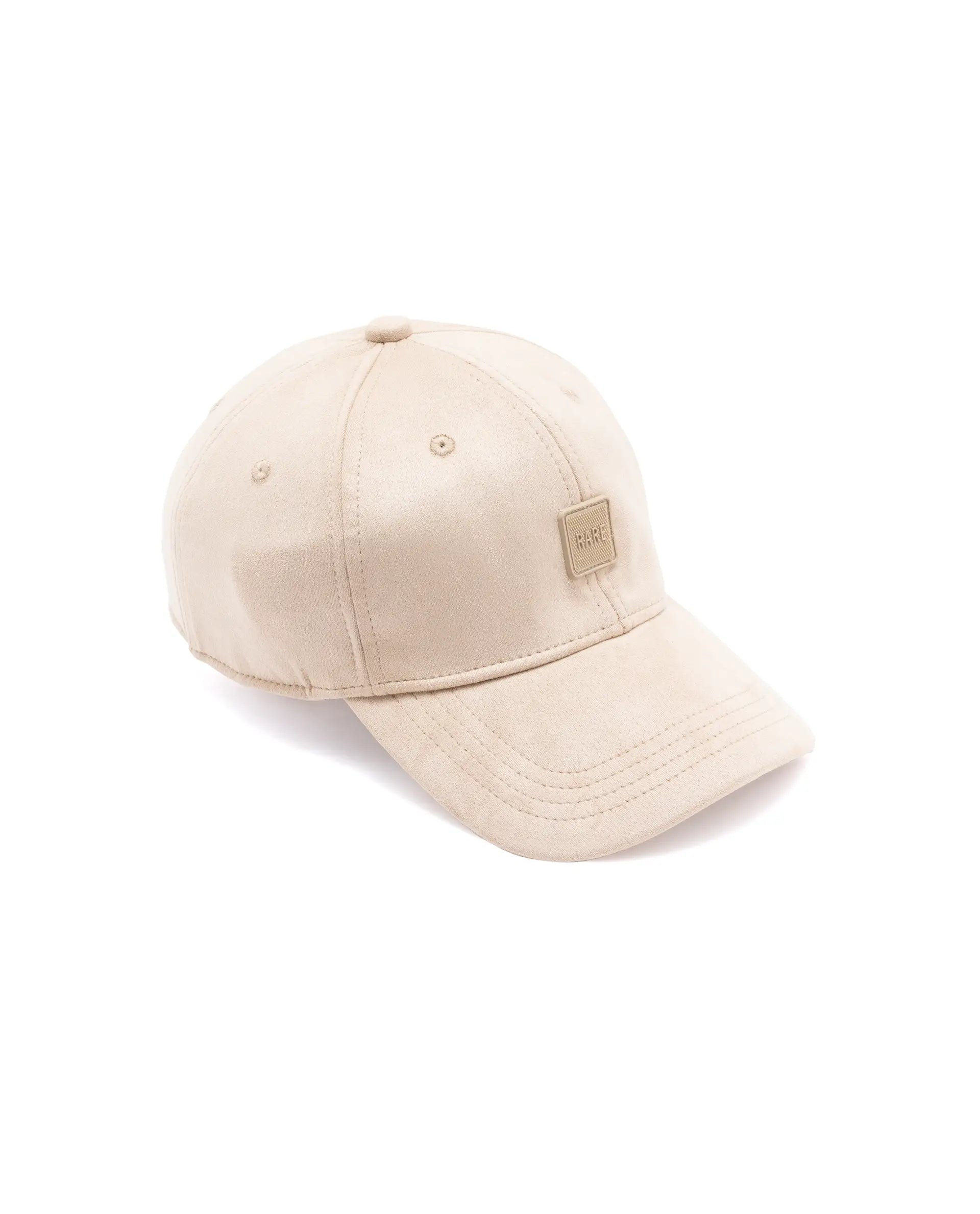 Rare Rabbit Men Base Beige Monotone Color Silicone Badge Branding Cap