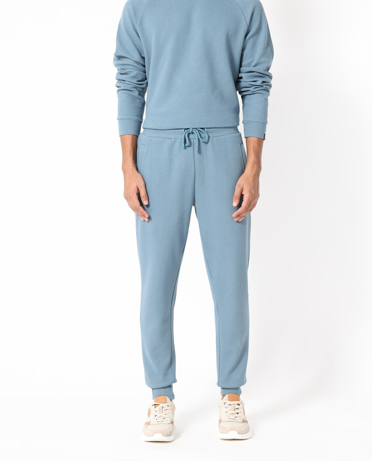 Rare Rabbit Men'S Bastian Teal Track Pant Solid