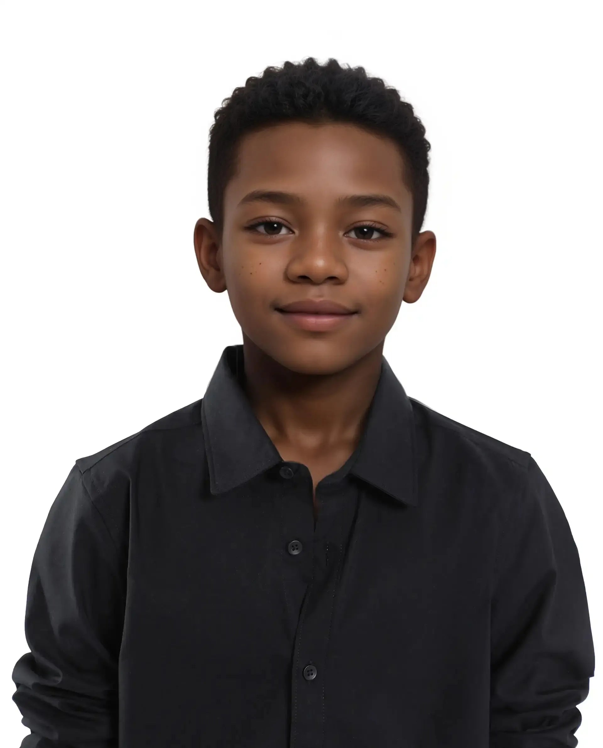 Rare Ones Kids Beno Black Cotton Blend Full Sleeve Button Solid Regular Fit Shirt