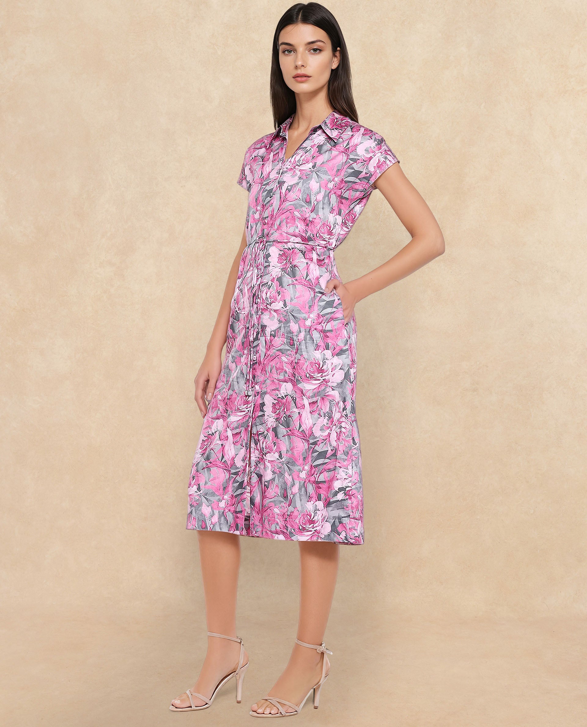 Rareism Women Berlong Multi Print Dress