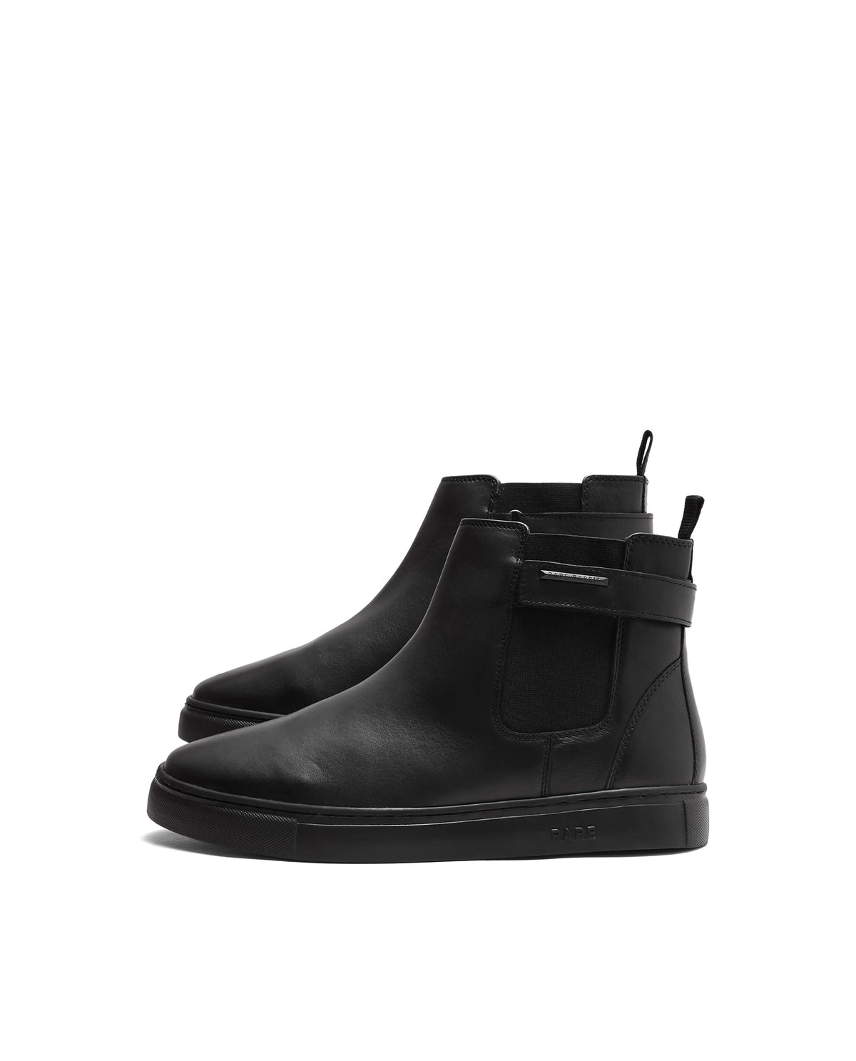 Rarez Men's Berus-L Primary Black Leather Regular Boots