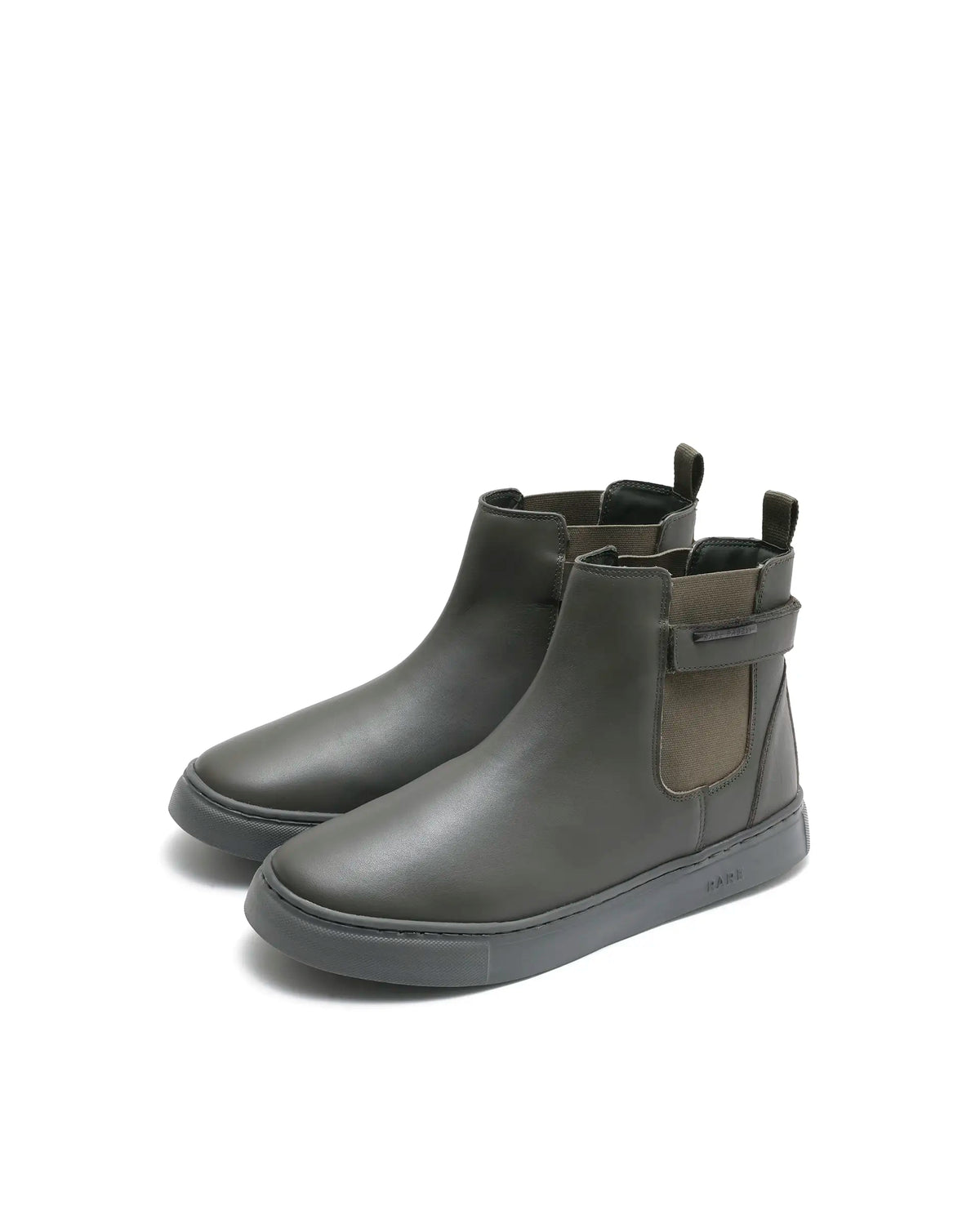 Rarez Men's Berus-L Dark Olive Leather Regular Boots