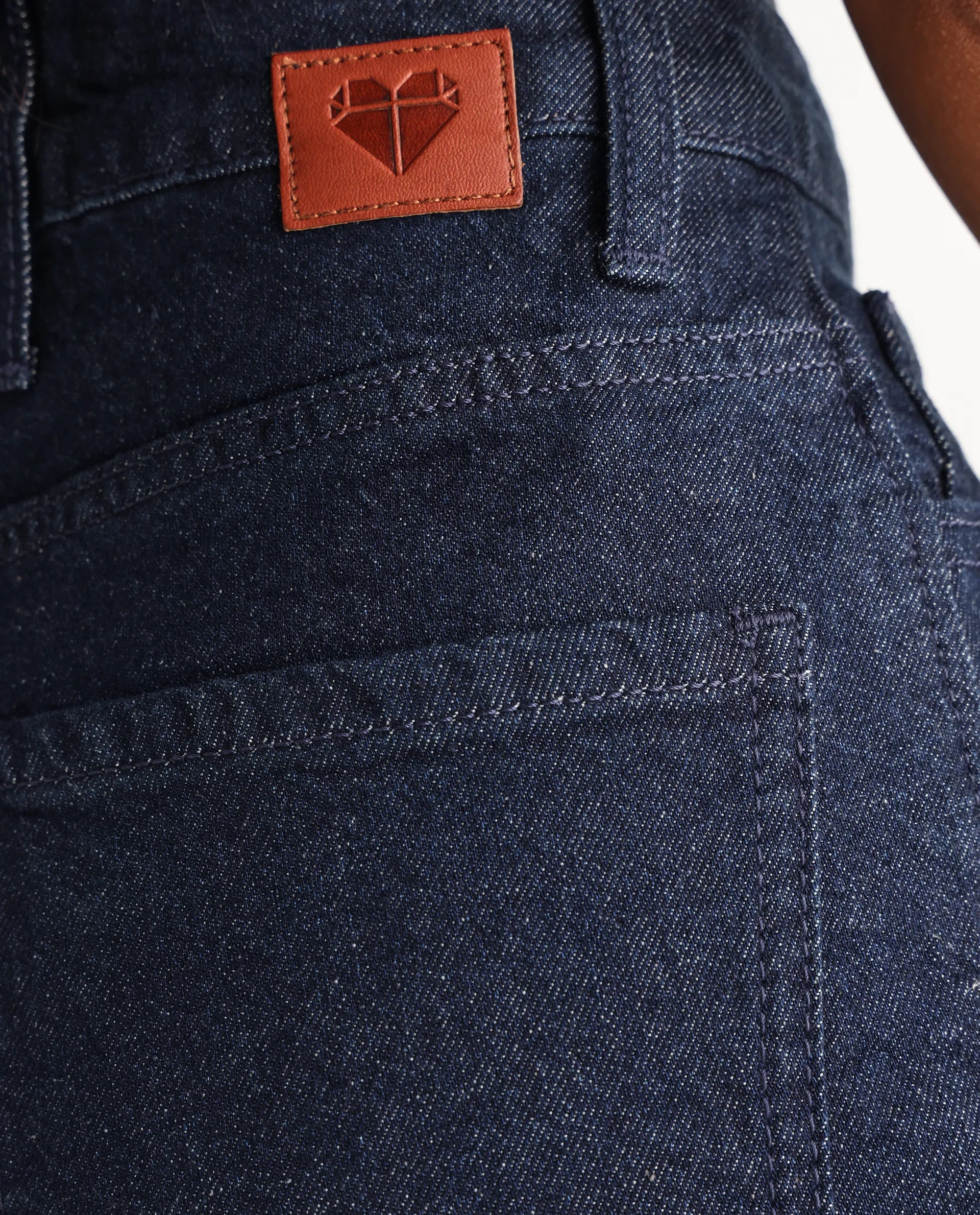 Rareism Women's Bewak Dark Blue Cotton Blend Plain Ankle Length Smart Straight Fit Jeans